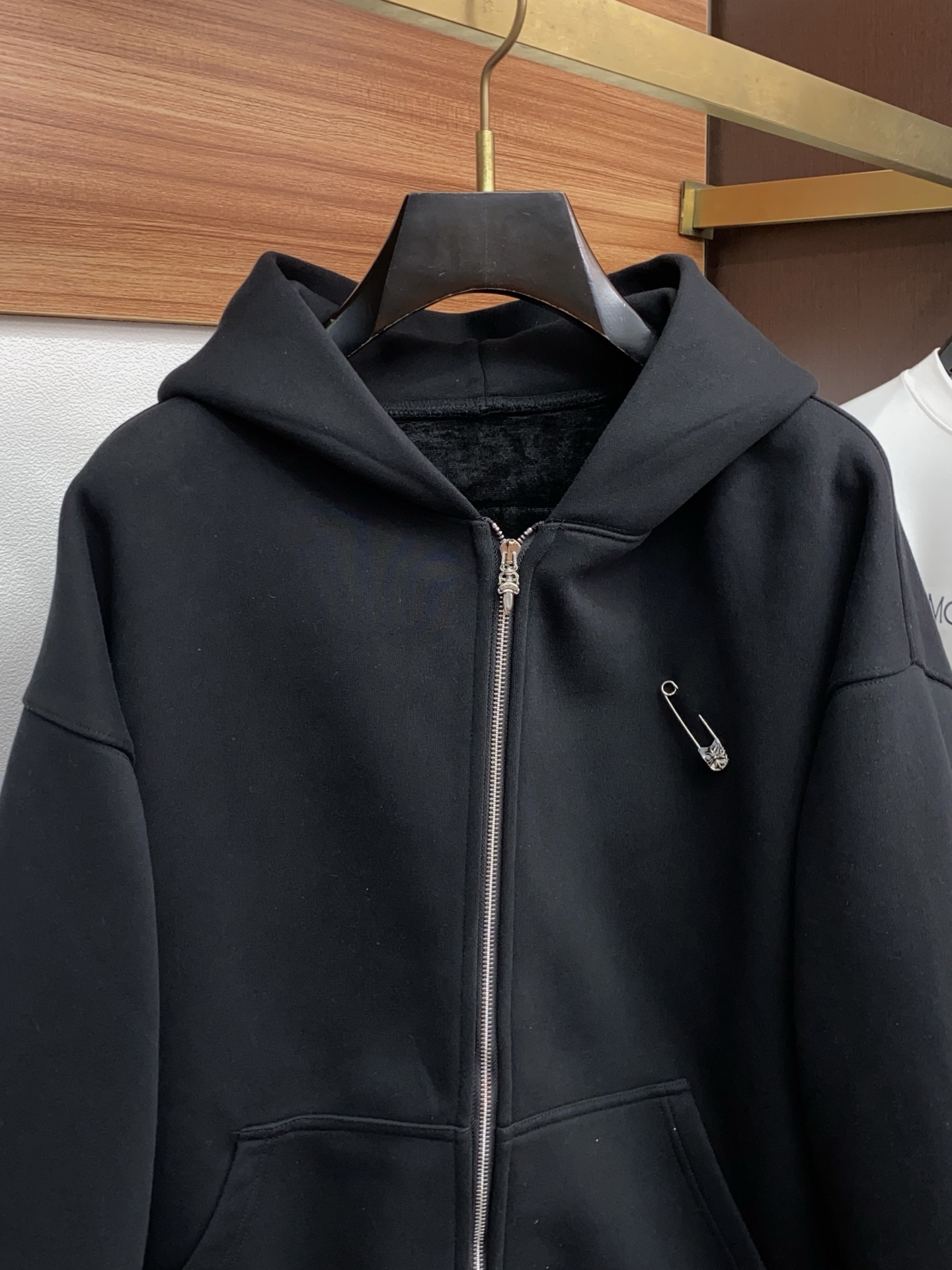 Chrome Hearts Hoodie Black Fleece Lined S-xl