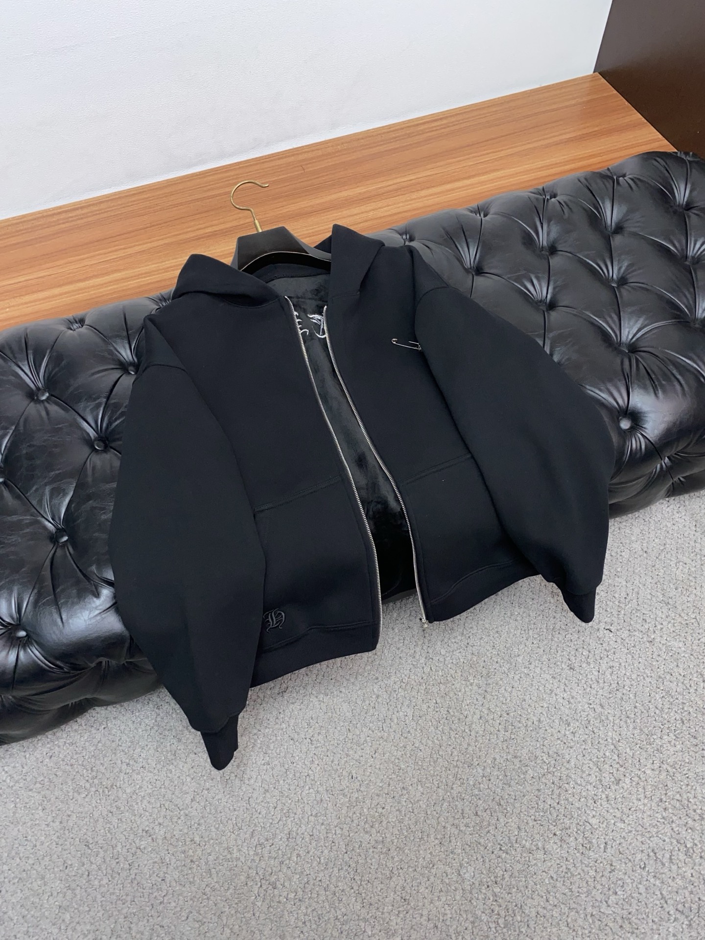 Chrome Hearts Hoodie Black Fleece Lined S-xl