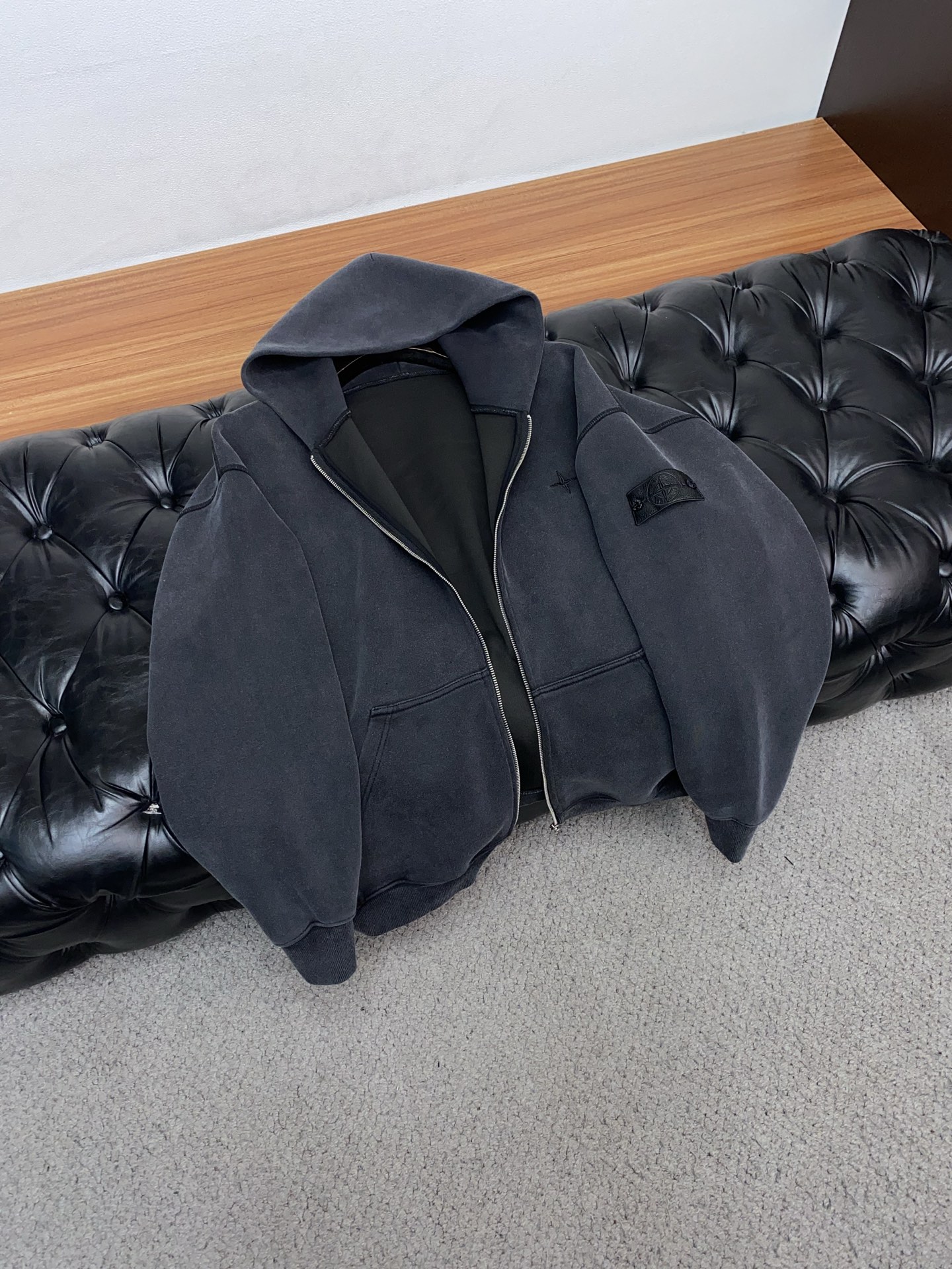 Chrome Hearts Hoodie Black Fleece Lined S-xl