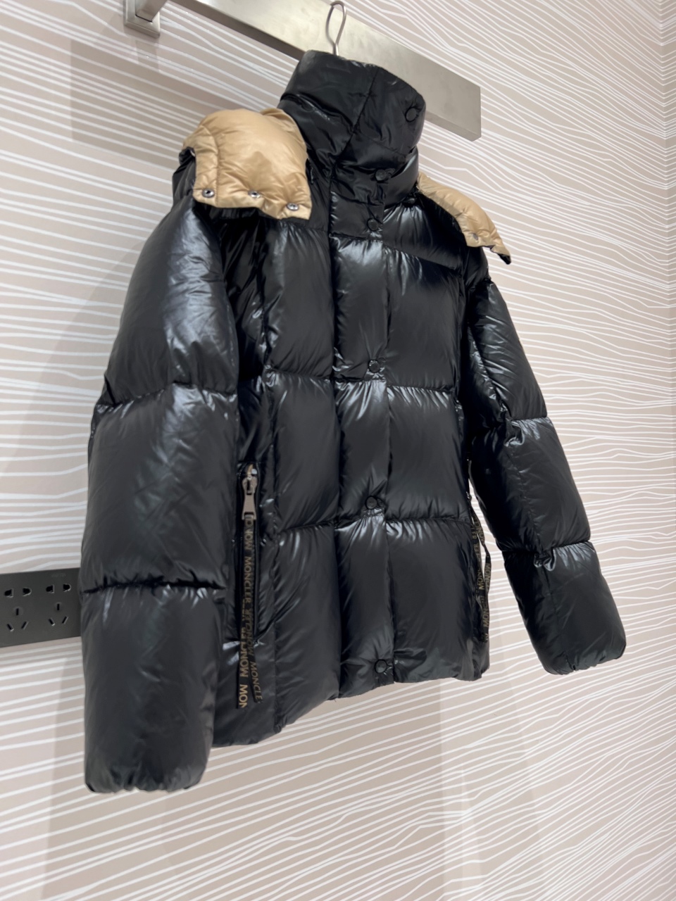 Moncler Down Jacket Goose Down Black Loose Fit S-m-l