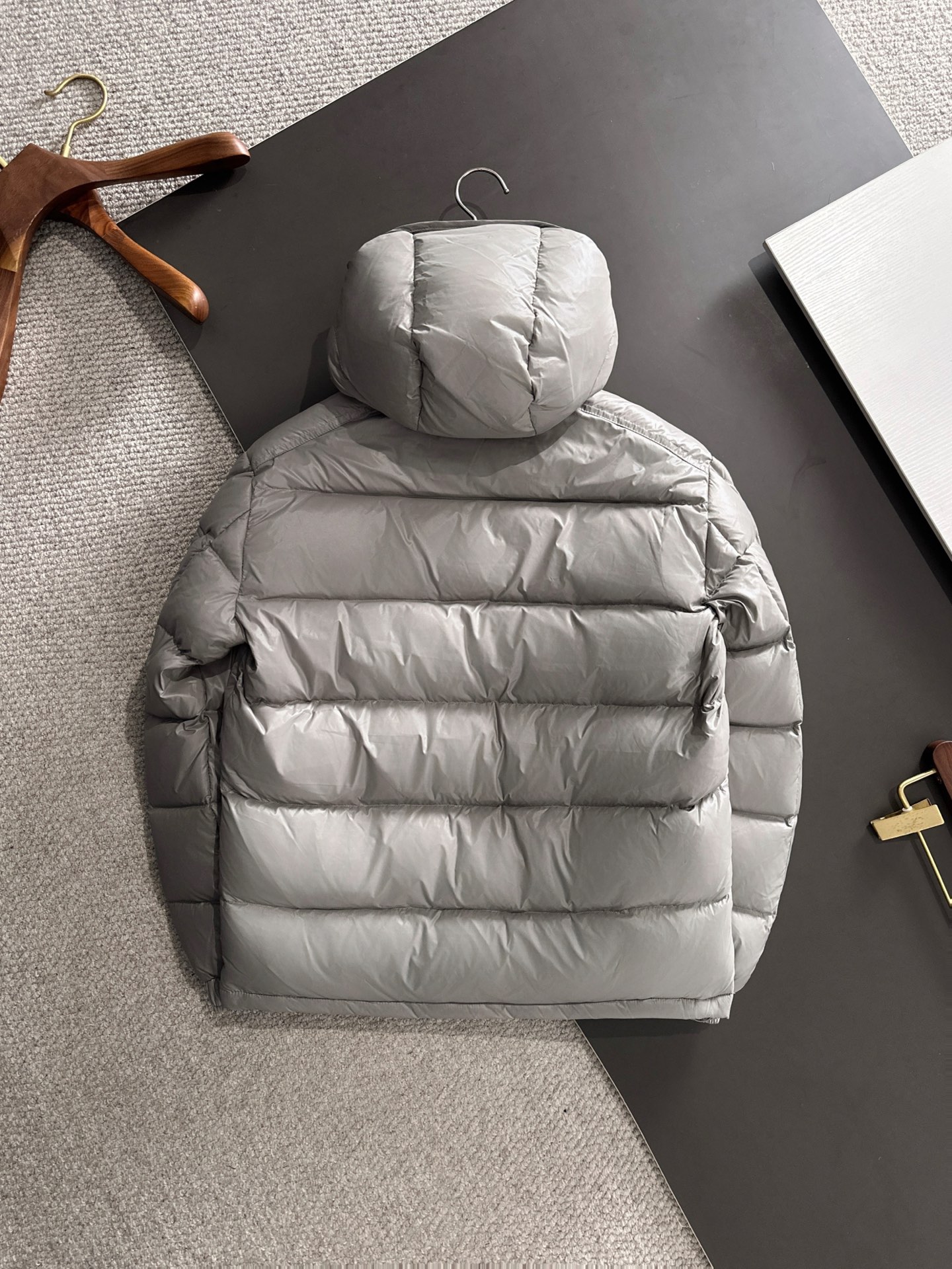 Moncler Down Jacket Goose Down Gray S-m-l