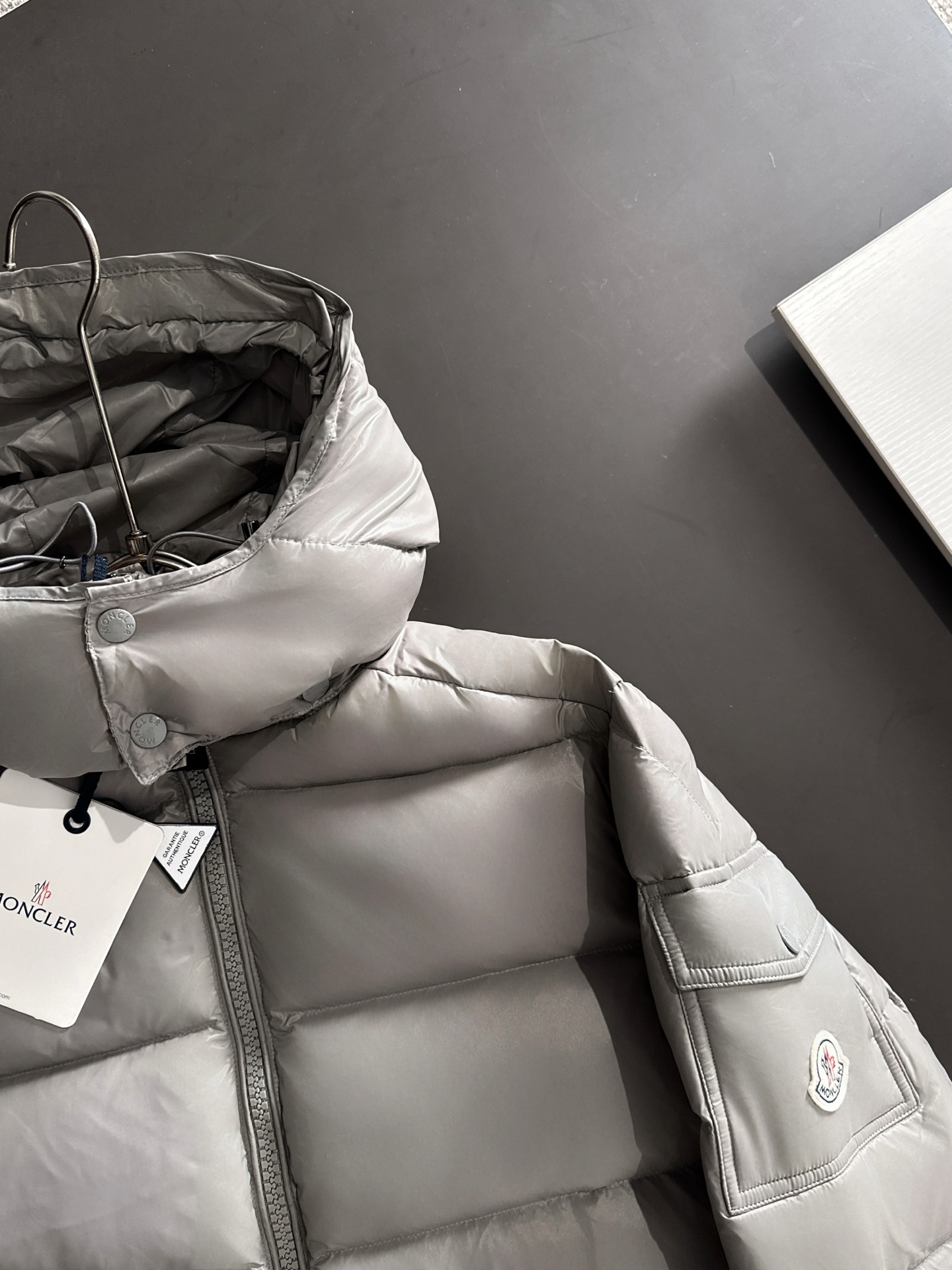 Moncler Down Jacket Goose Down Gray S-m-l