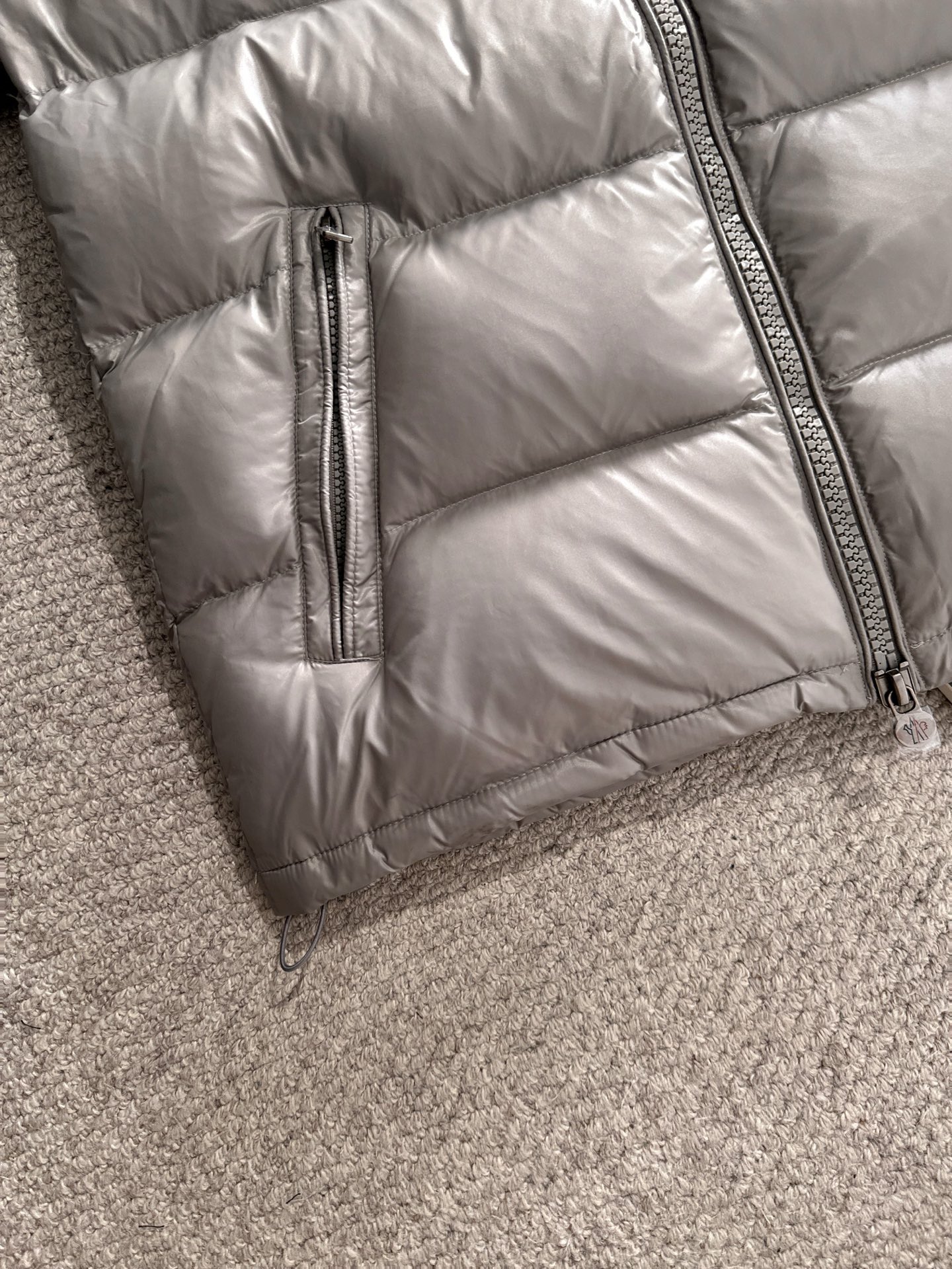 Moncler Down Jacket Goose Down Gray S-m-l