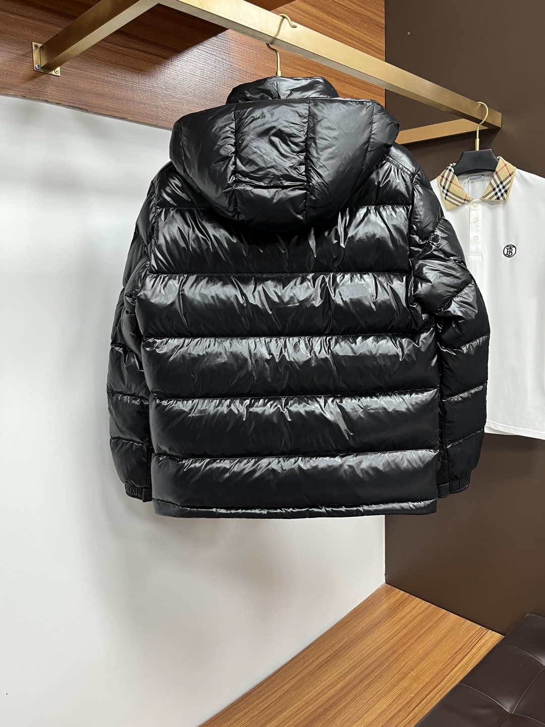 Moncler Male Down Jacket Goose Down Black Hooded M-l