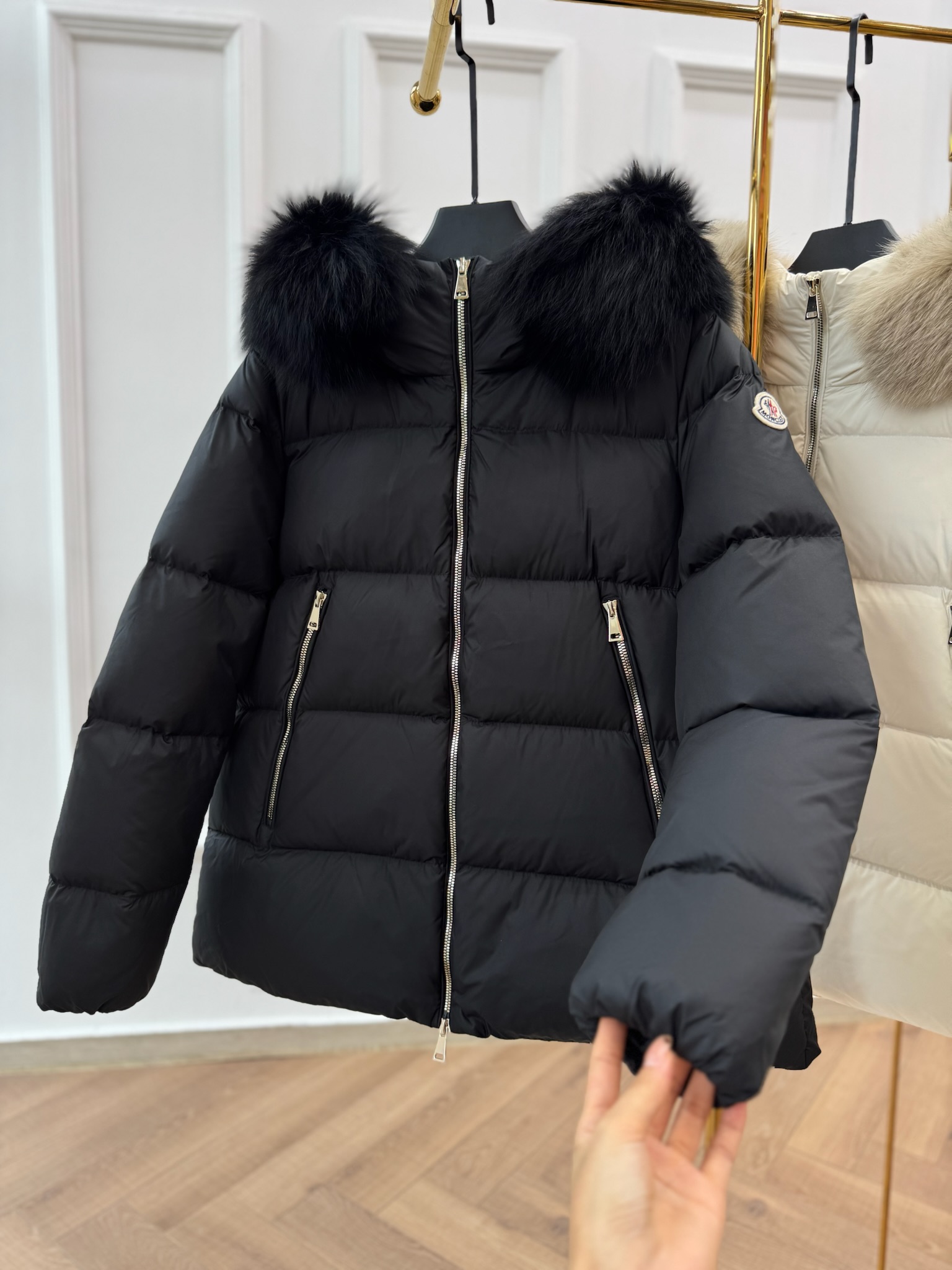 Moncler Down Jacket Black M-l