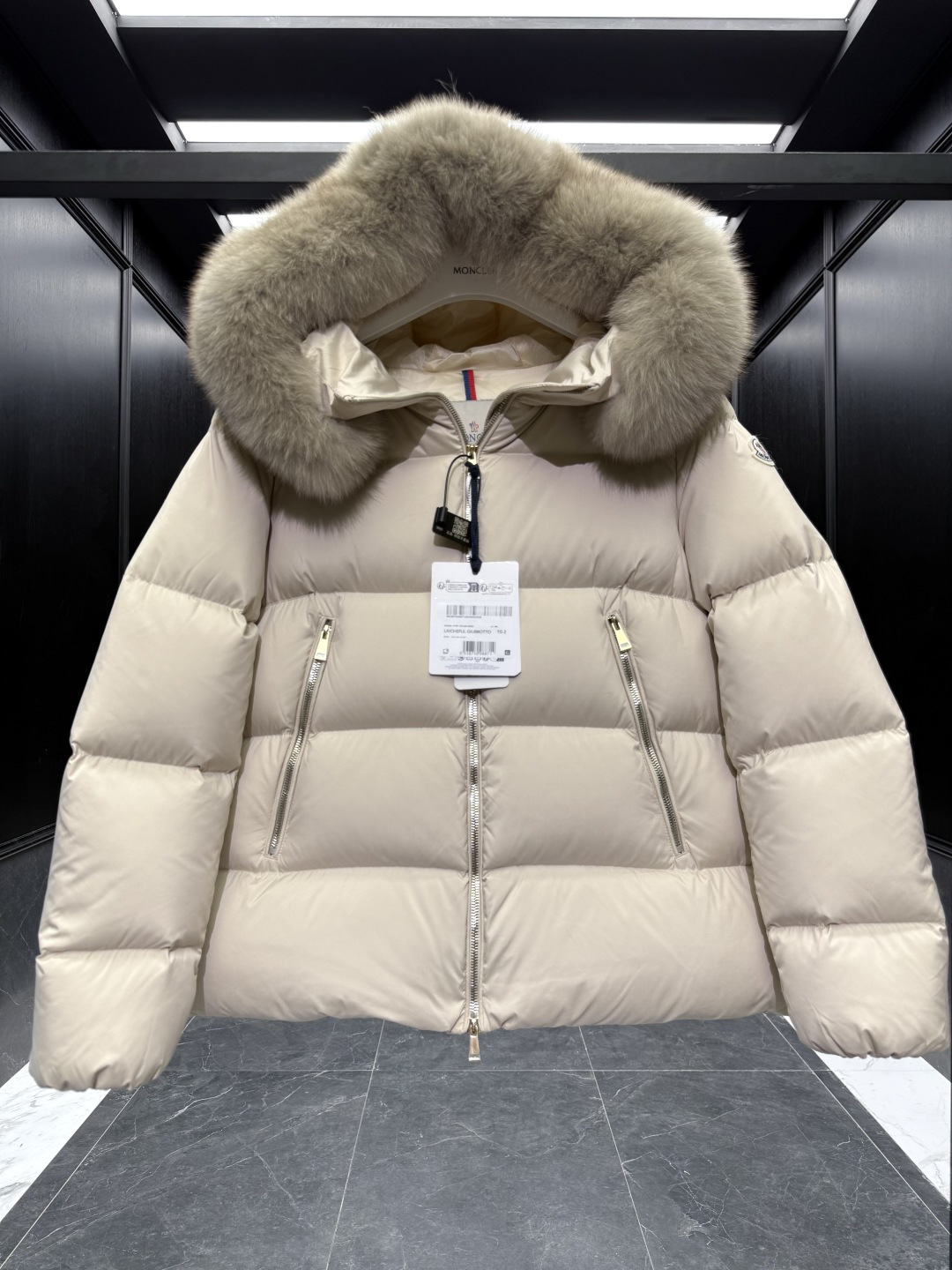 Moncler Female Jacket Wool Black Hooded S-m-l