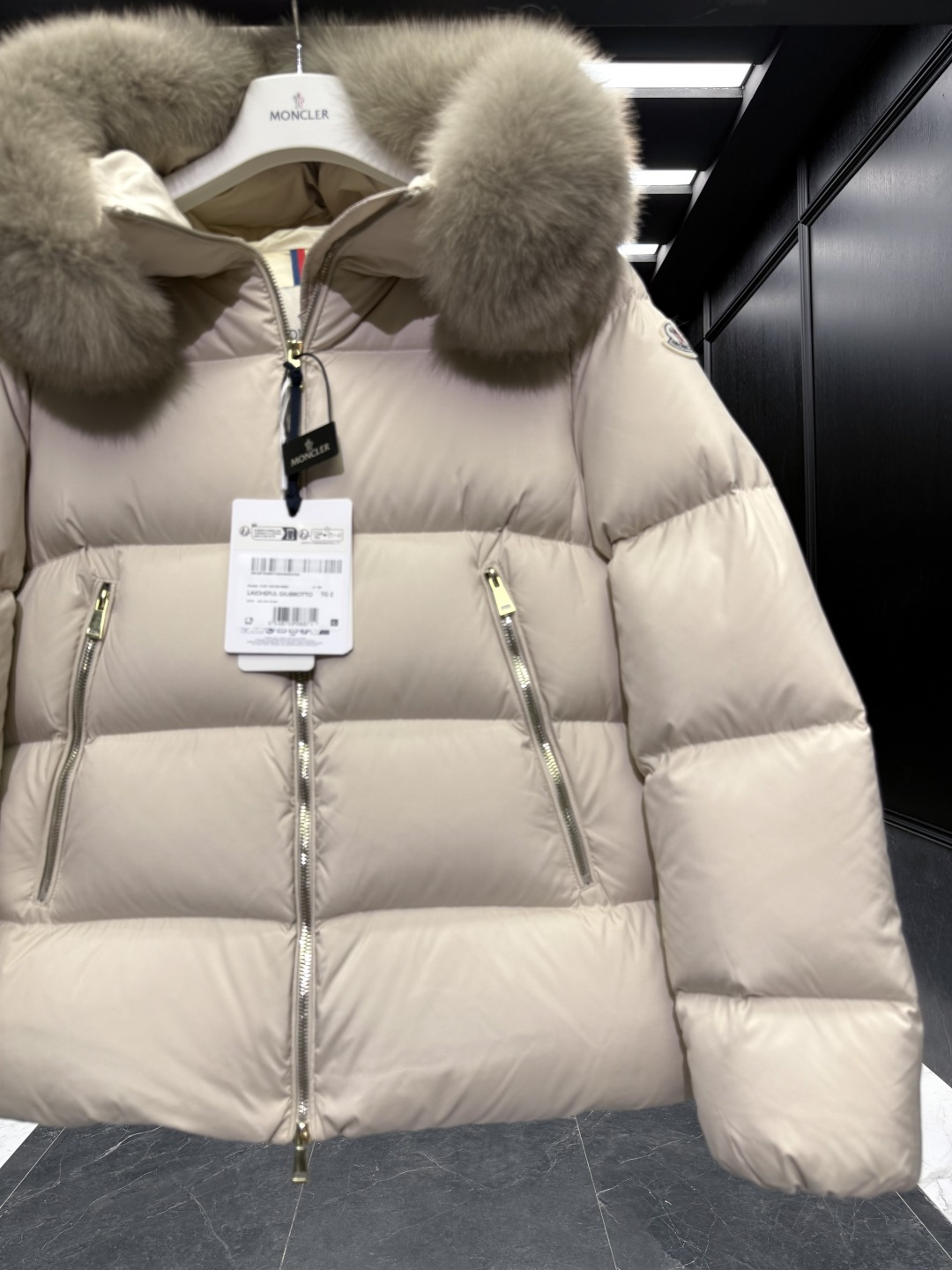 Moncler Female Jacket Wool Black Hooded S-m-l