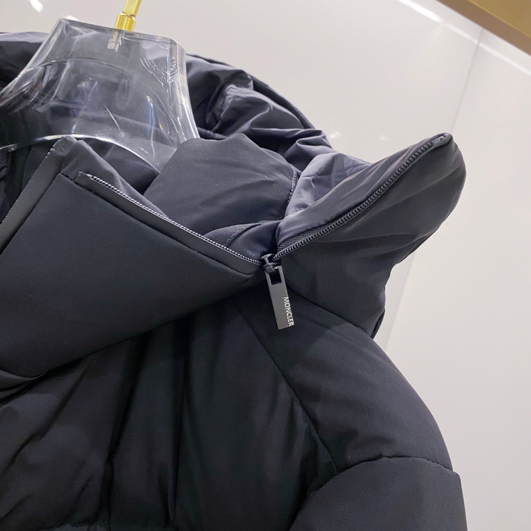 Moncler Male Jacket Goose Down Black Hooded S-m-l