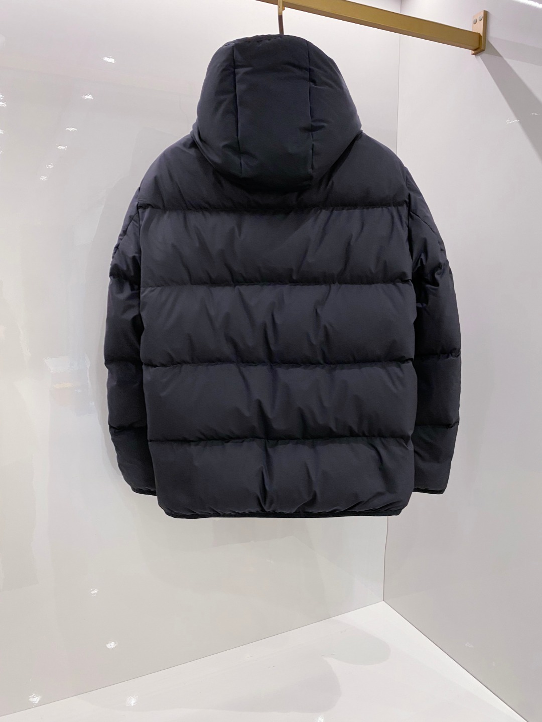 Moncler Male Jacket Goose Down Black Hooded S-m-l