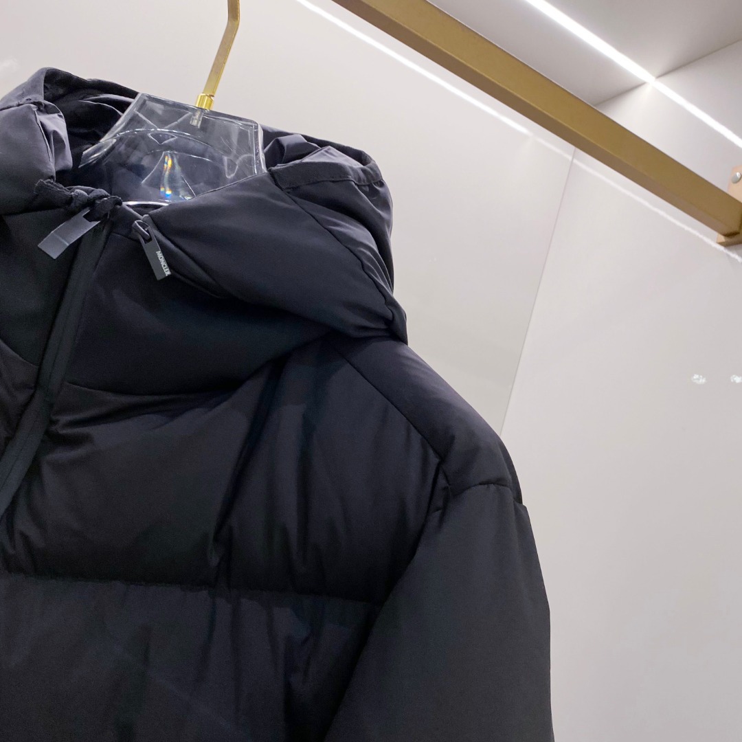 Moncler Male Jacket Goose Down Black Hooded S-m-l