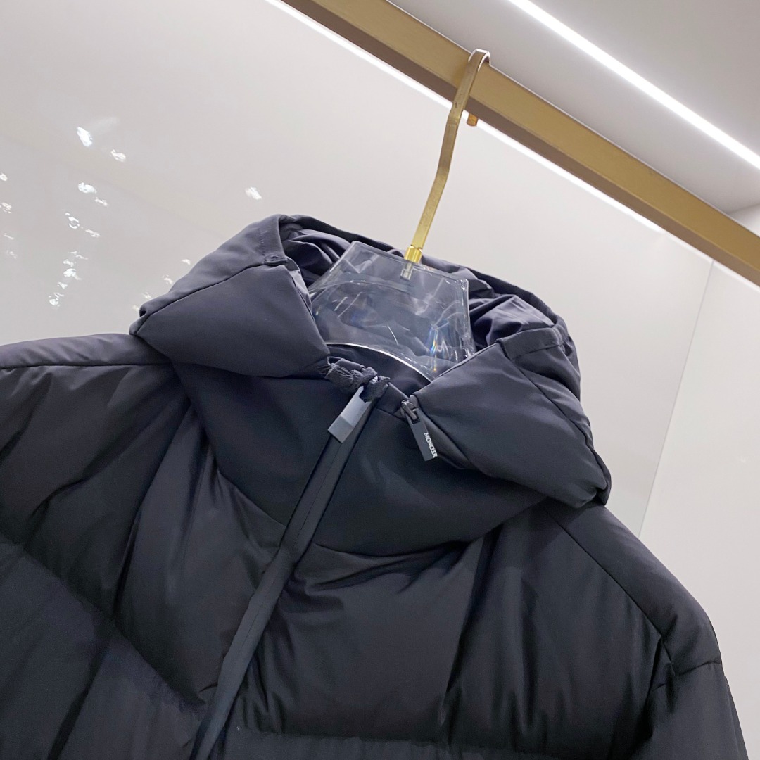 Moncler Male Jacket Goose Down Black Hooded S-m-l