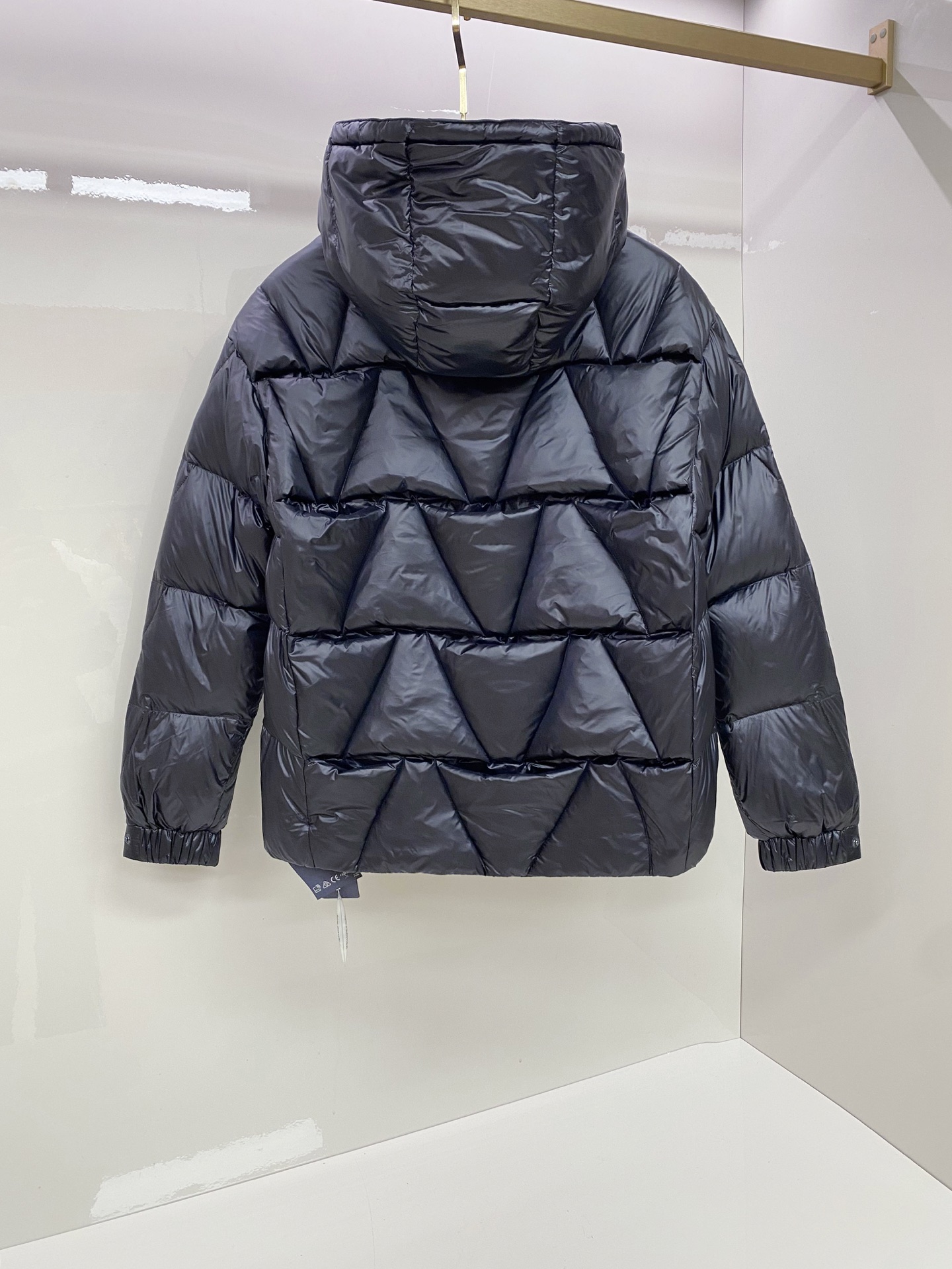 Prada Down Jacket White Duck Down Black Hooded 54-48-56-50-52