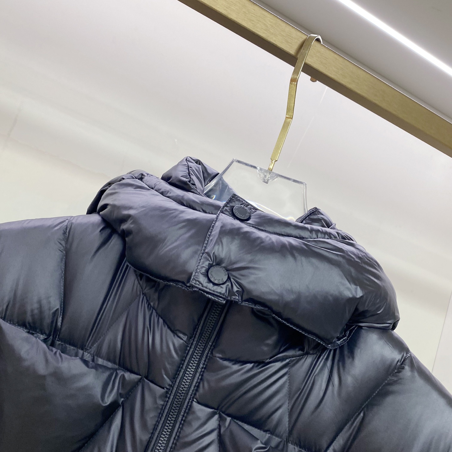 Prada Down Jacket White Duck Down Black Hooded 54-48-56-50-52