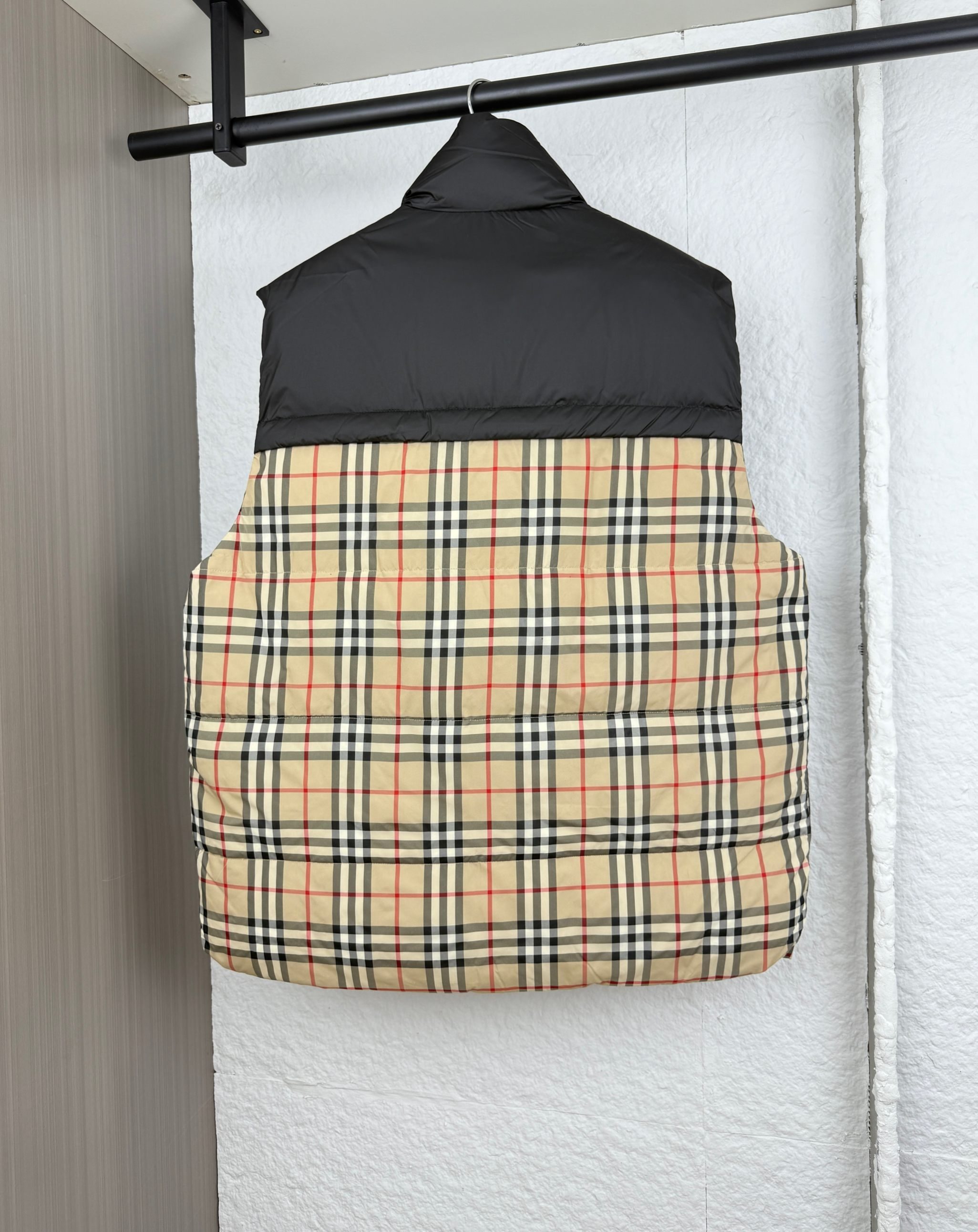 Burberry Down Vest Plaid M-xl