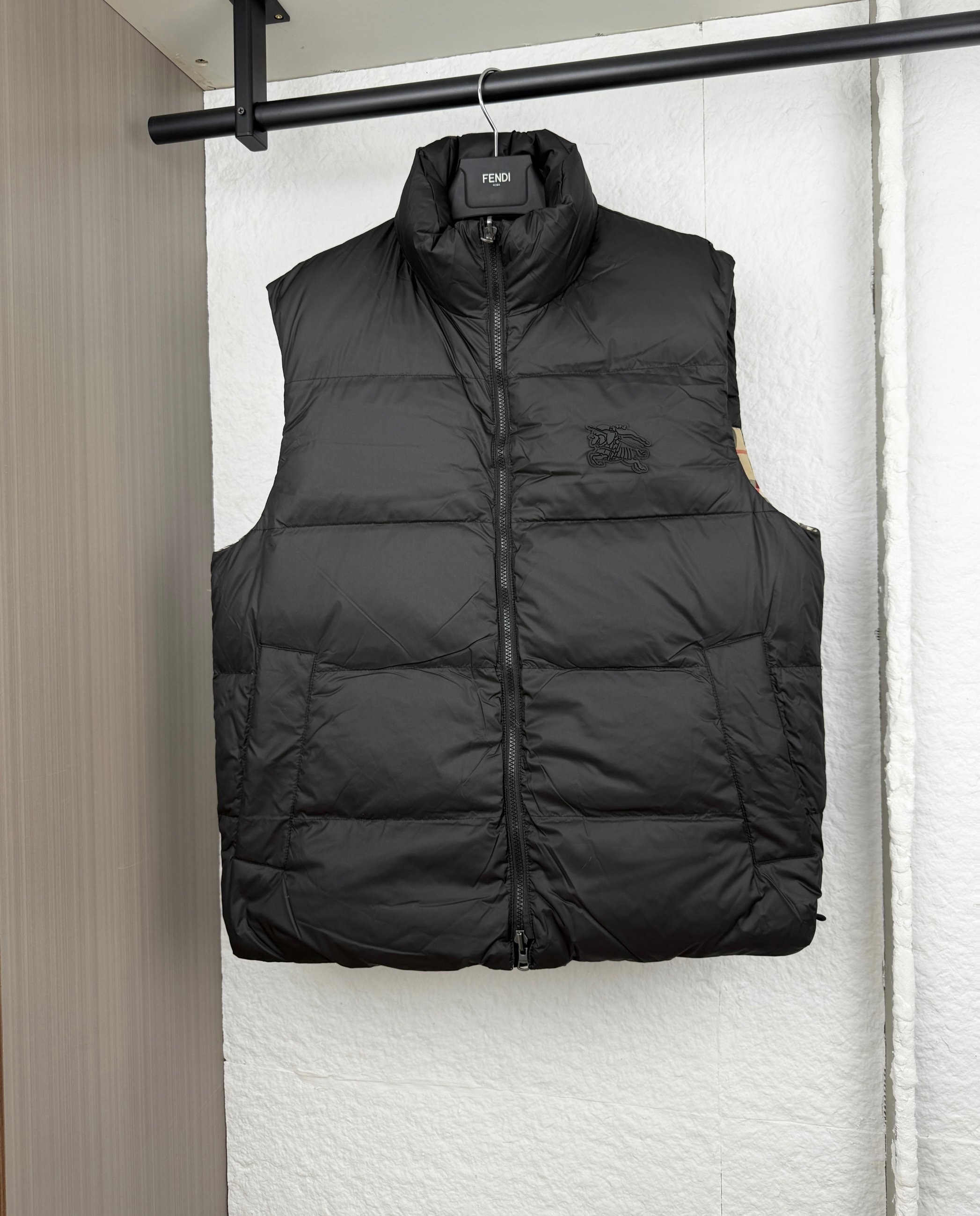 Burberry Down Vest Plaid M-xl