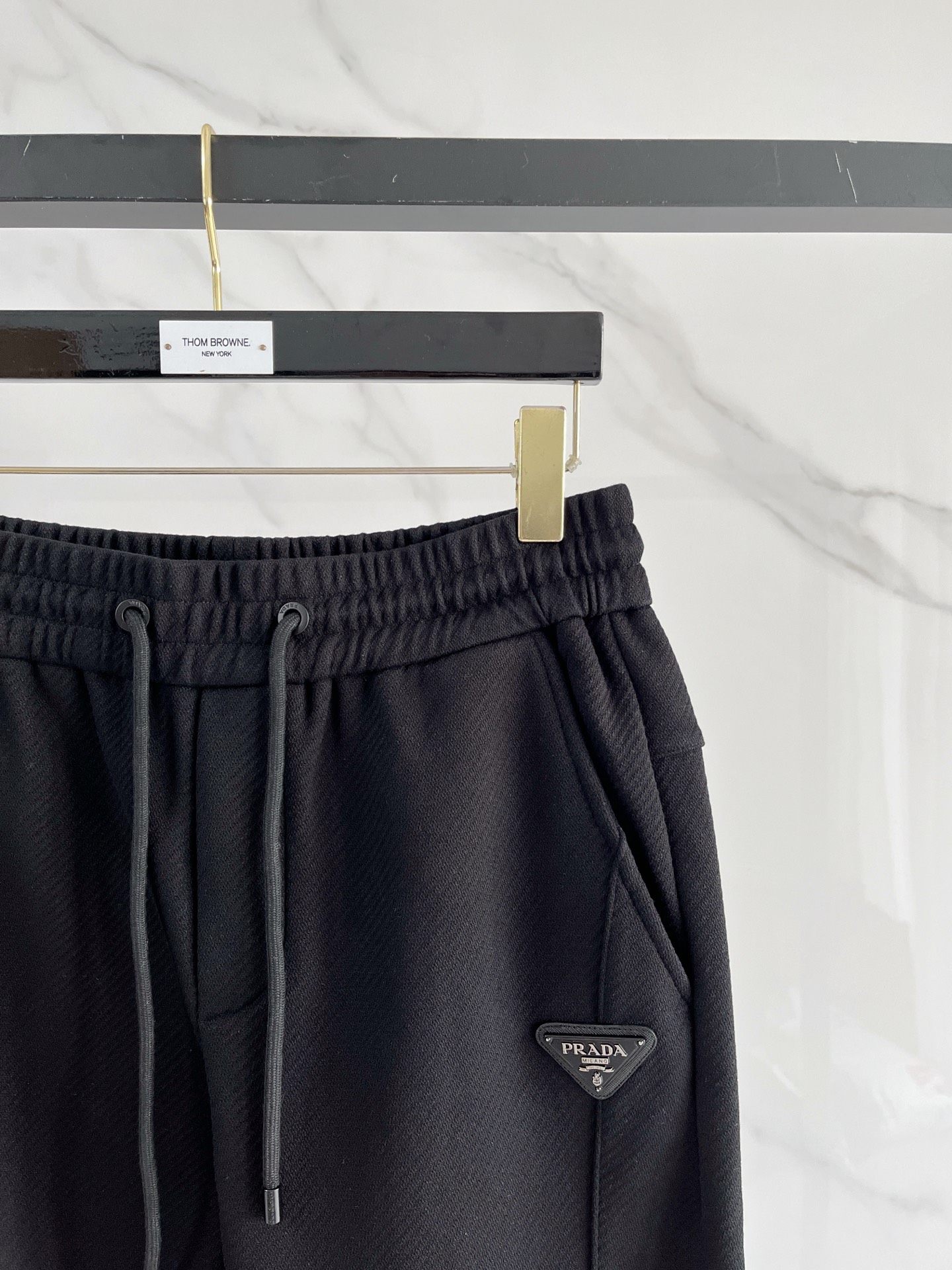 Prada Basic Clothing Black Fleece Lined M-l-xl