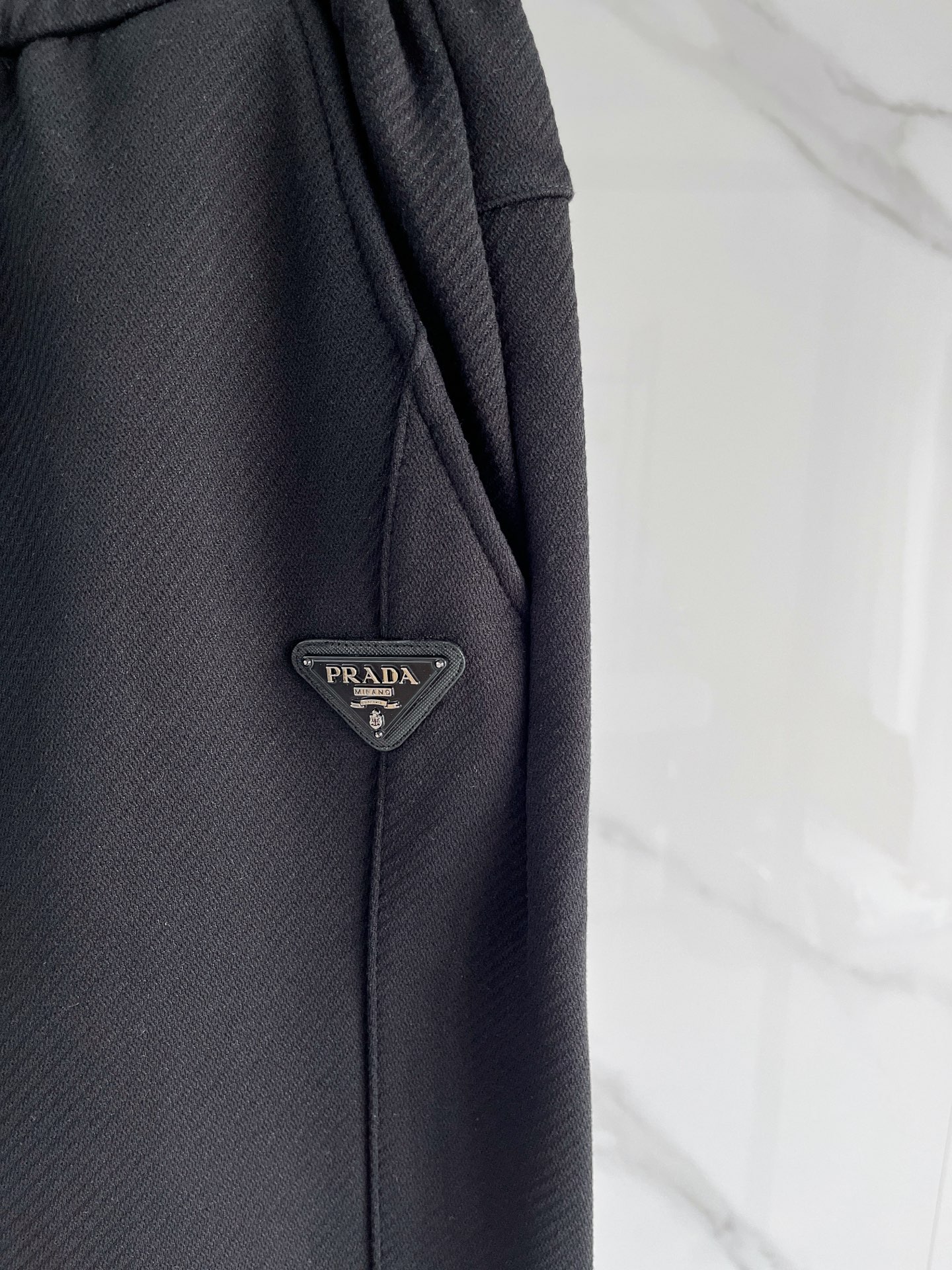 Prada Basic Clothing Black Fleece Lined M-l-xl