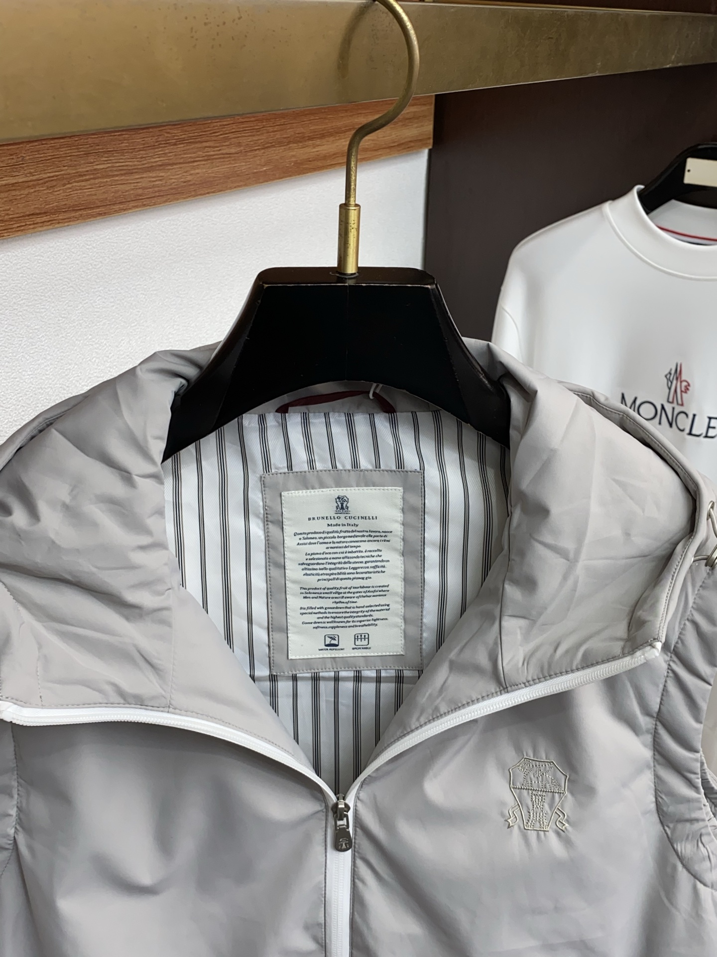 Brunello Cucinelli Couple Vest White Duck Down M-xl