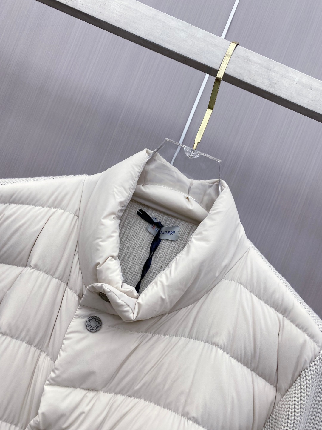 Moncler Down Jacket Knitted Black M-l