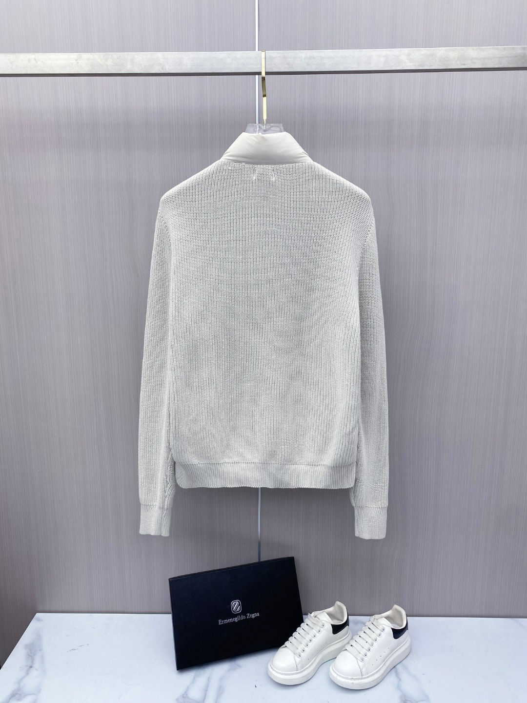 Moncler Down Jacket Knitted Black M-l