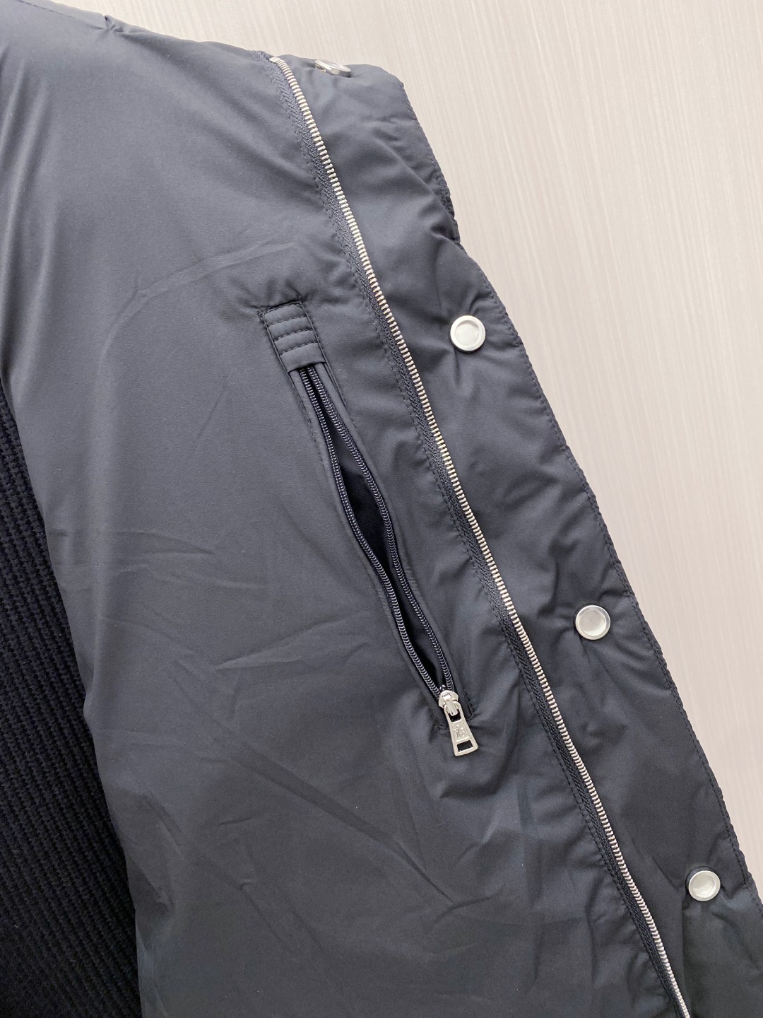 Moncler Down Jacket Knitted Black M-l