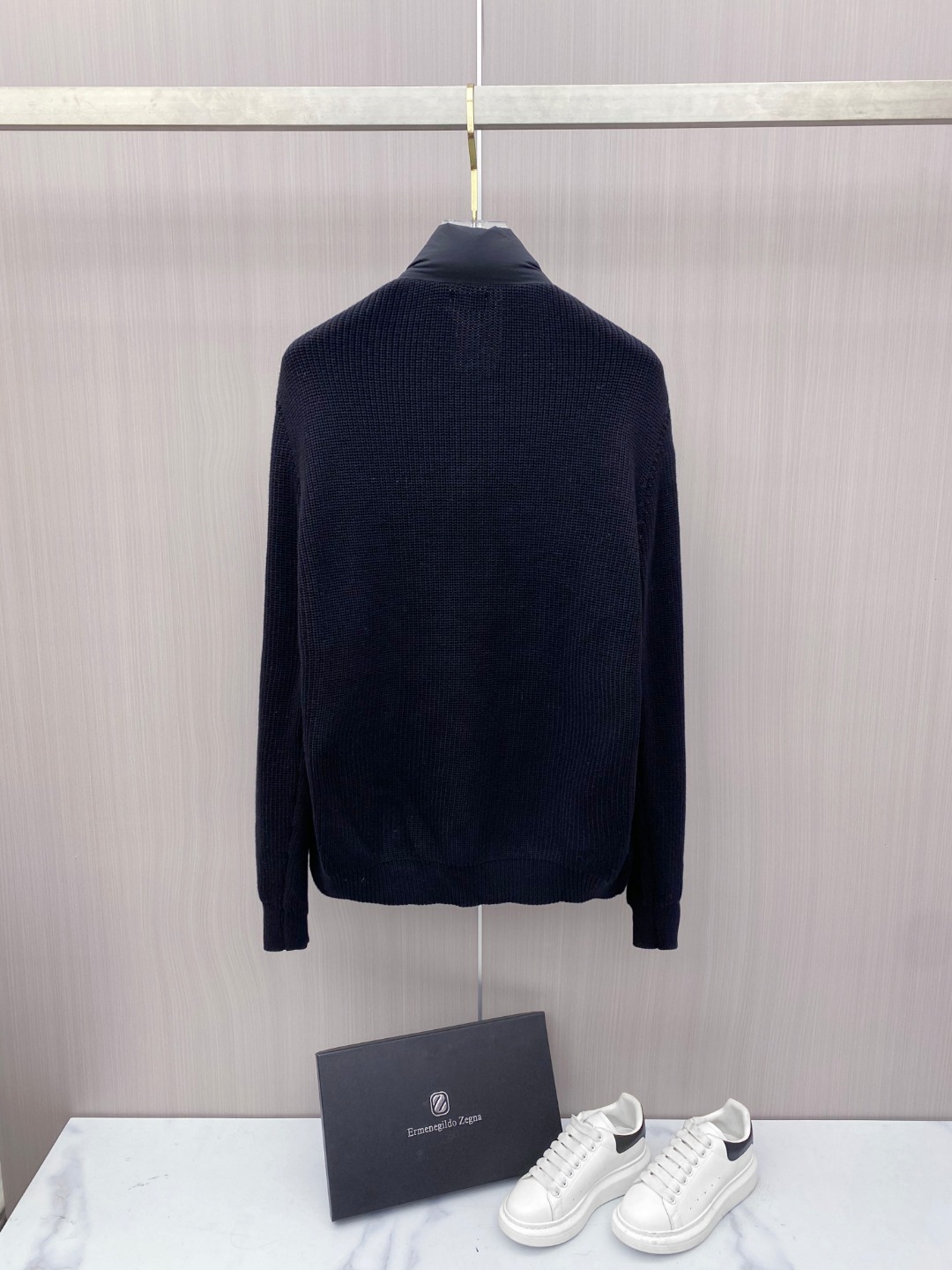 Moncler Down Jacket Knitted Black M-l