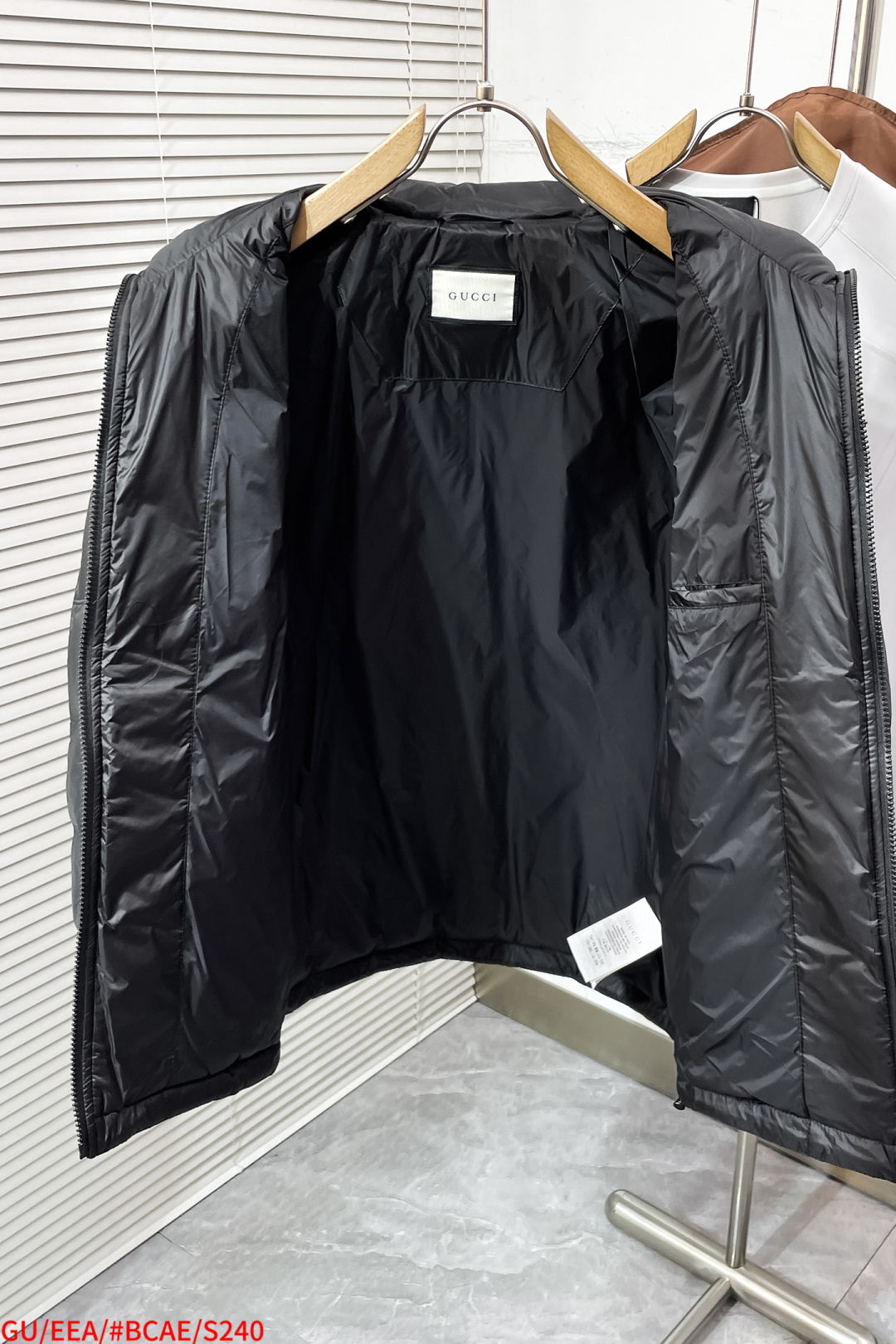 Gucci Down Jacket White Duck Down Black S-m-xxxl