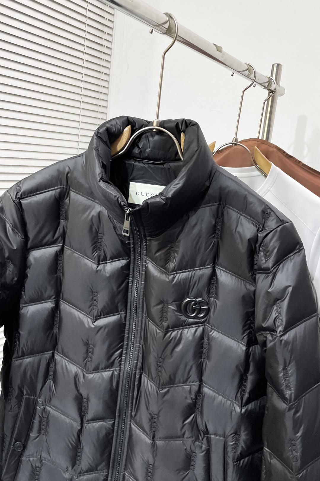 Gucci Down Jacket White Duck Down Black S-m-xxxl