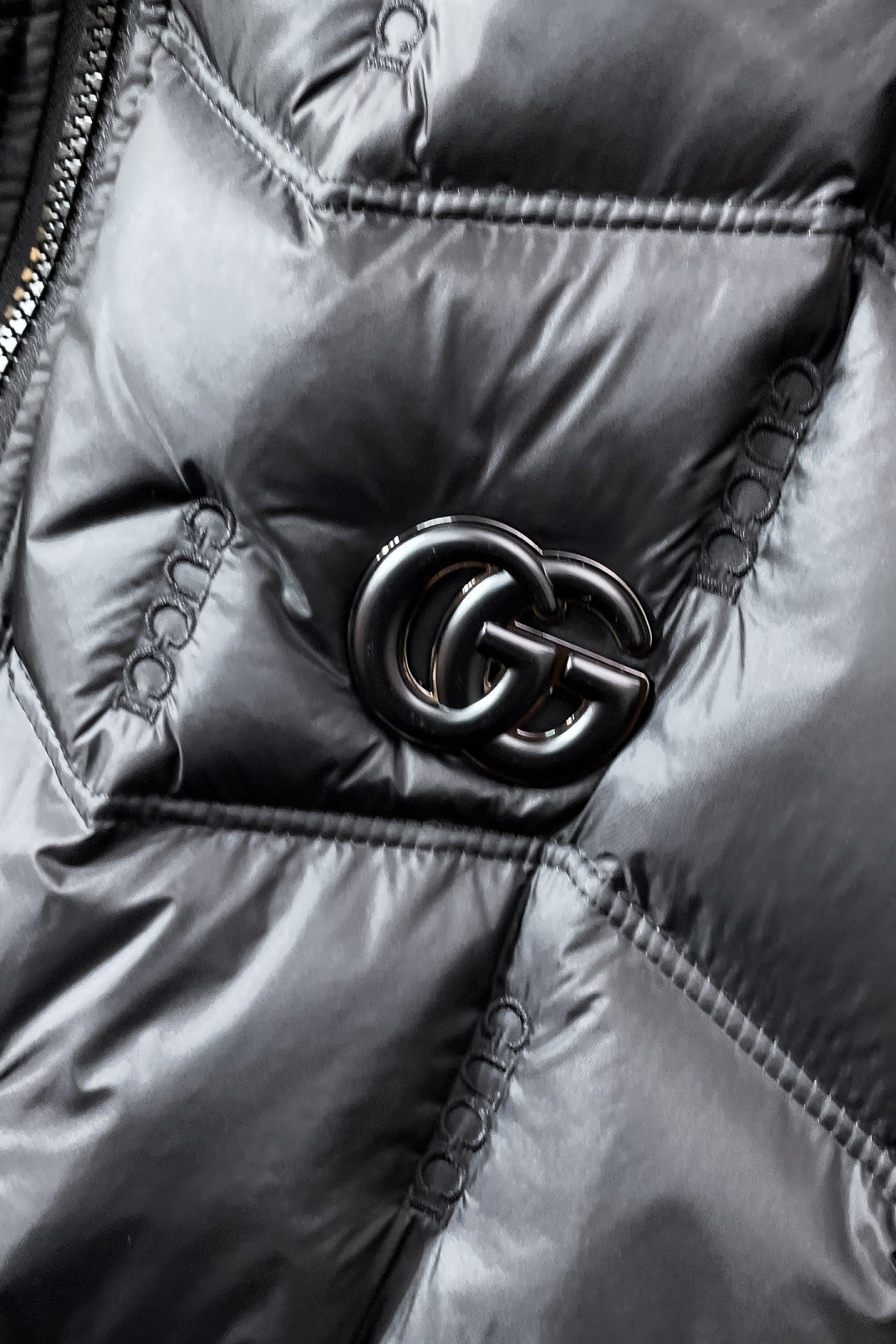 Gucci Down Jacket White Duck Down Black S-m-xxxl