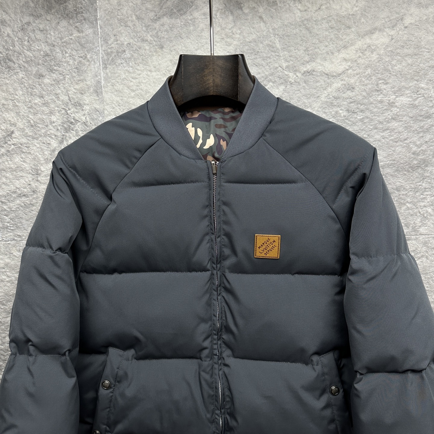 Louis Vuitton Couple Down Jacket White Duck Down Gray Loose Fit M-l-xl