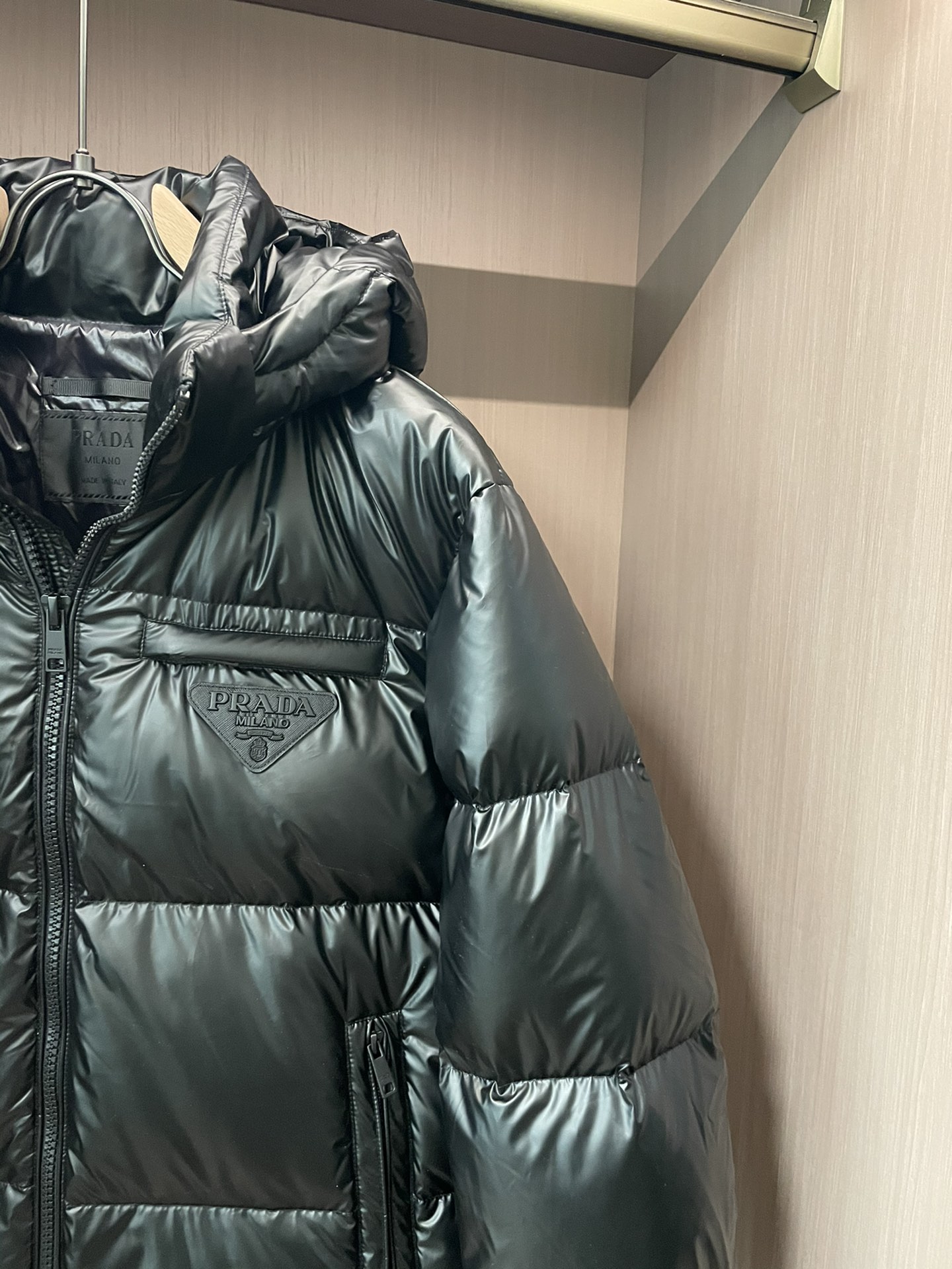 Prada Hoodie White Duck Down S