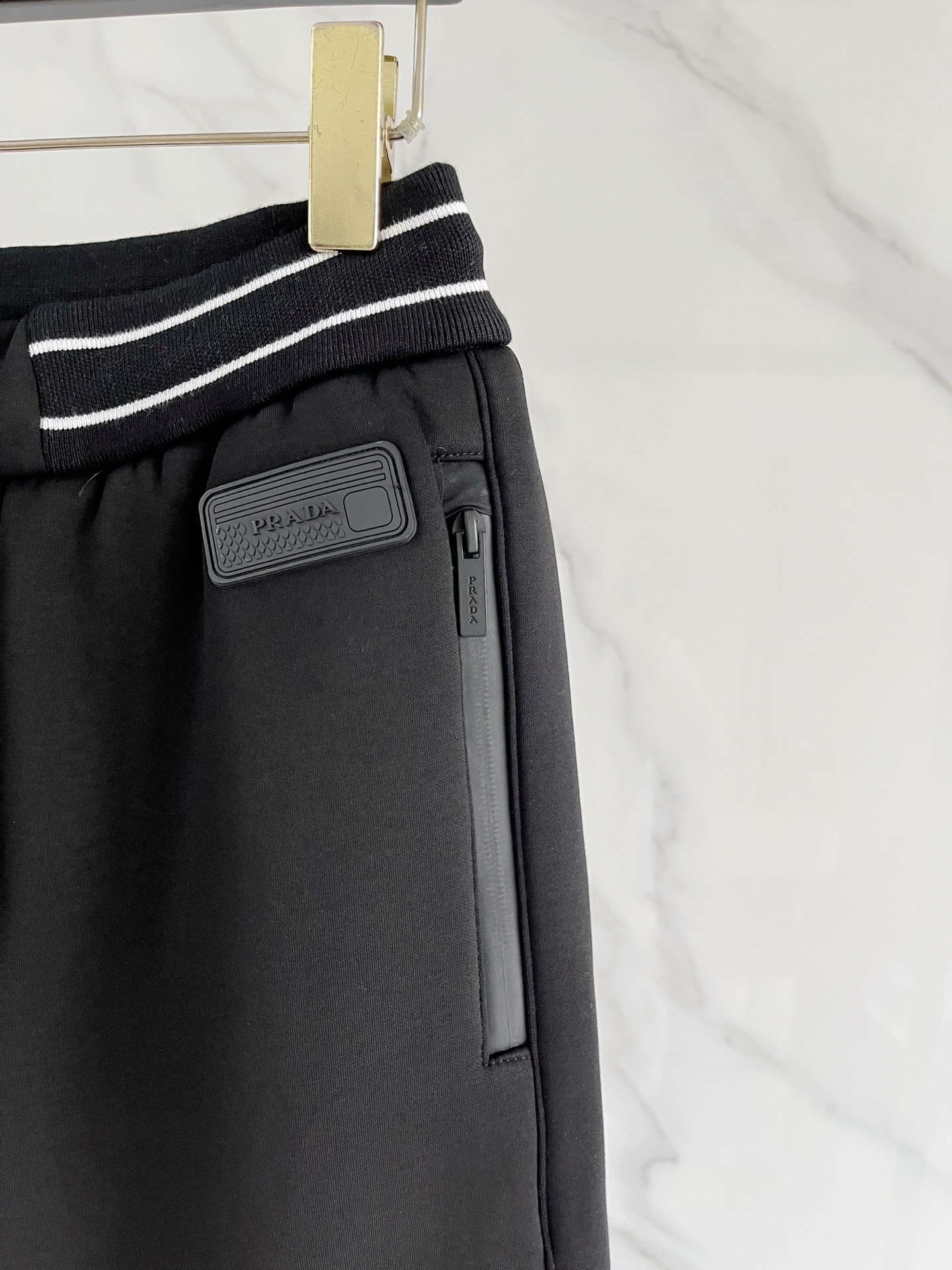 Prada Basic Clothing Black Fleece Lined M-l-xl