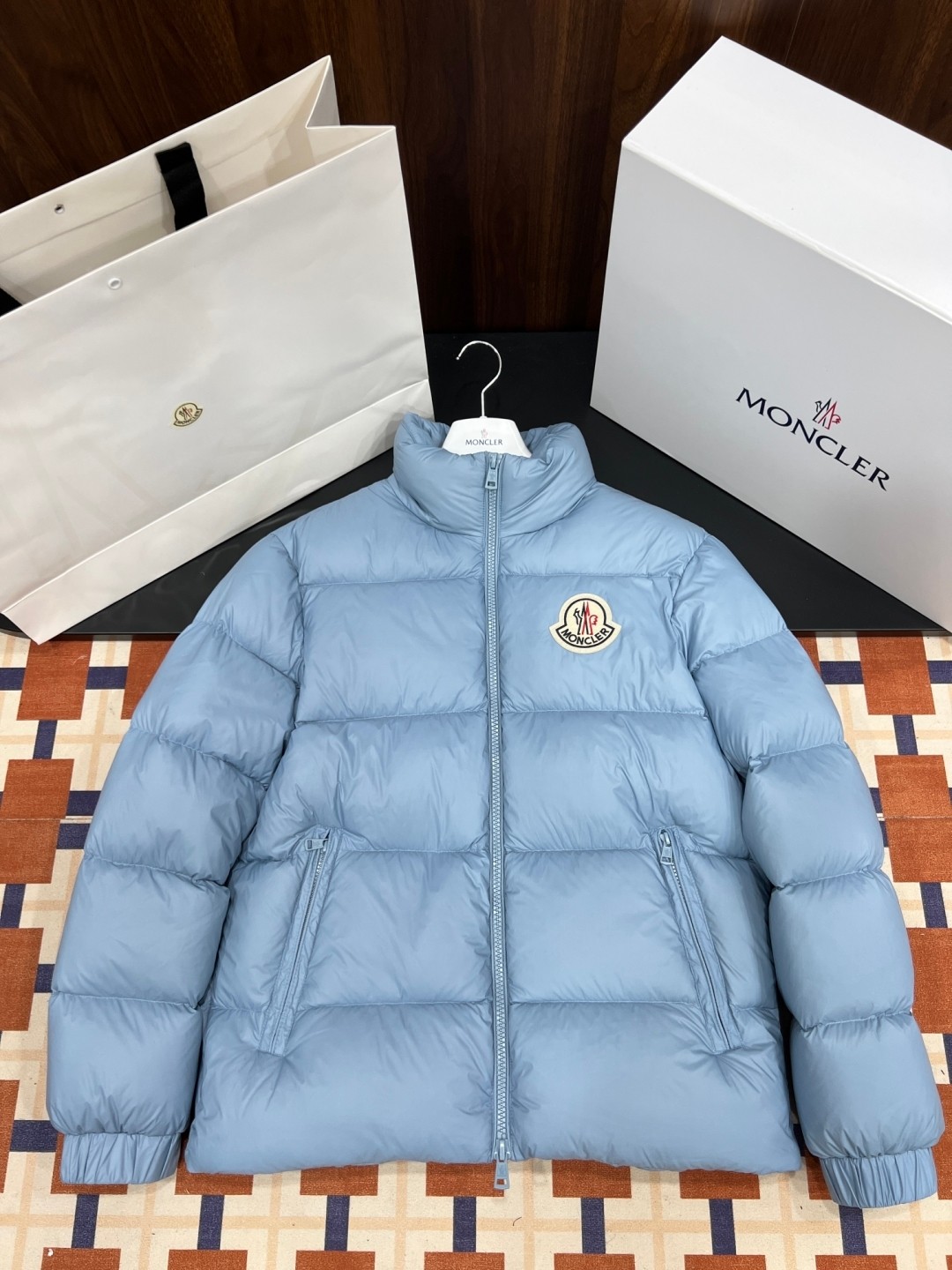 Moncler Couple Down Jacket Goose Down Blue Couple Style M-l-xl
