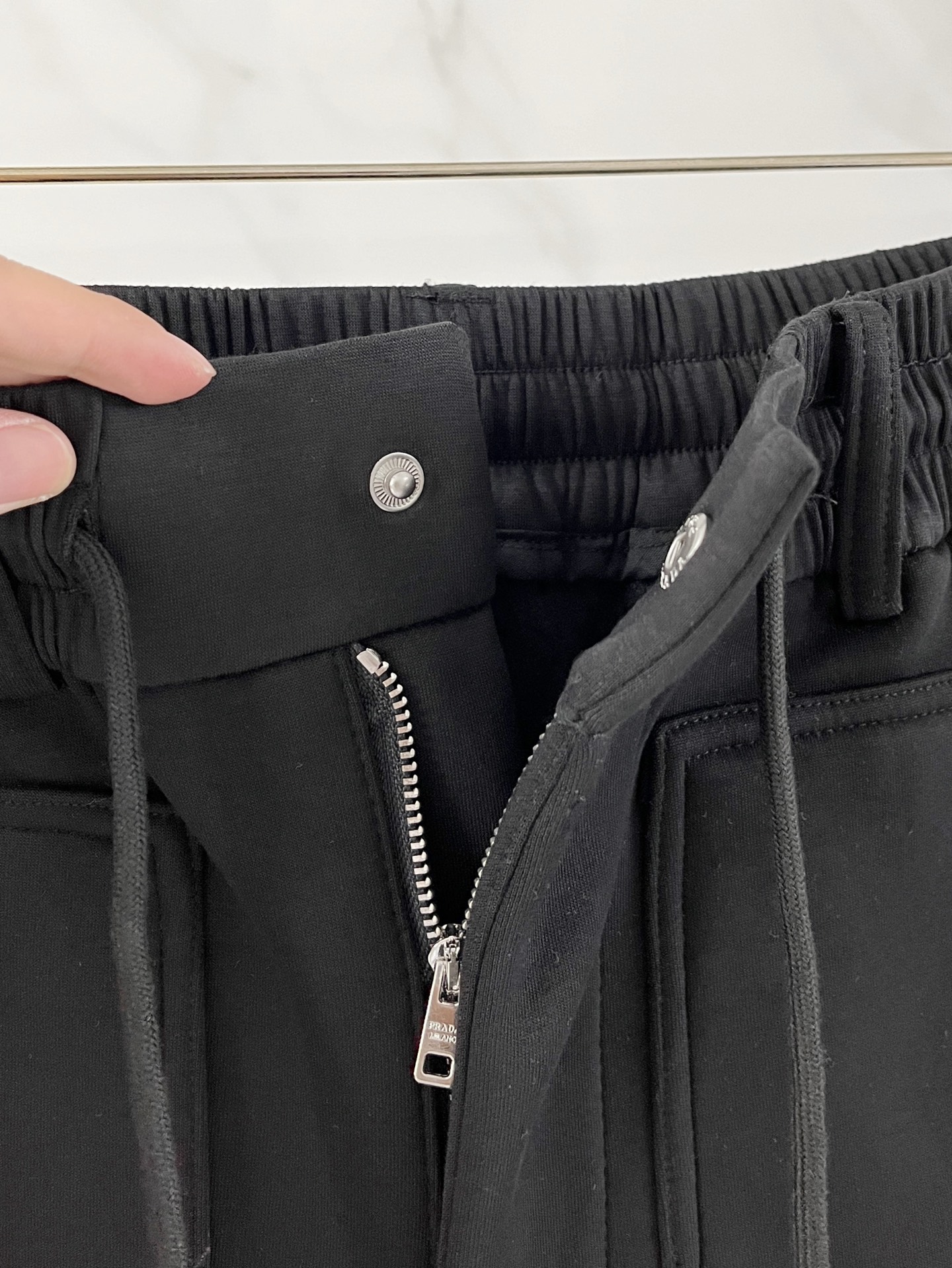 Prada Basic Clothing Black Fleece Lined M-l-xl