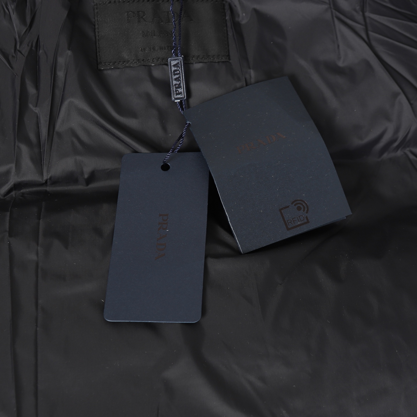 Prada Couple Down Jacket Black Hooded
