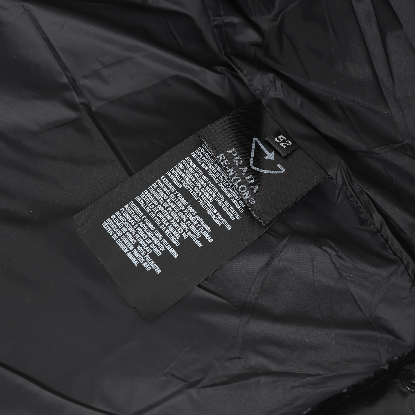 Prada Couple Down Jacket Black Hooded