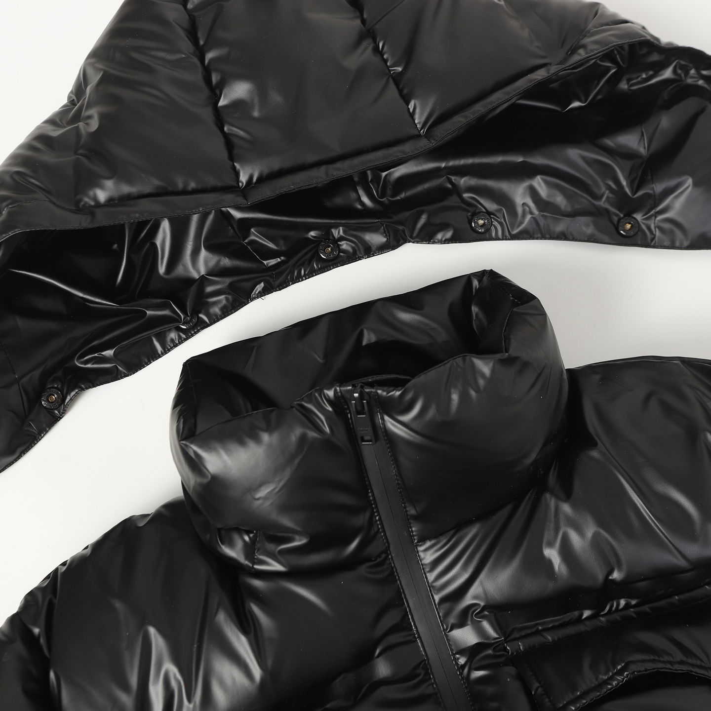 Prada Couple Down Jacket Black Hooded