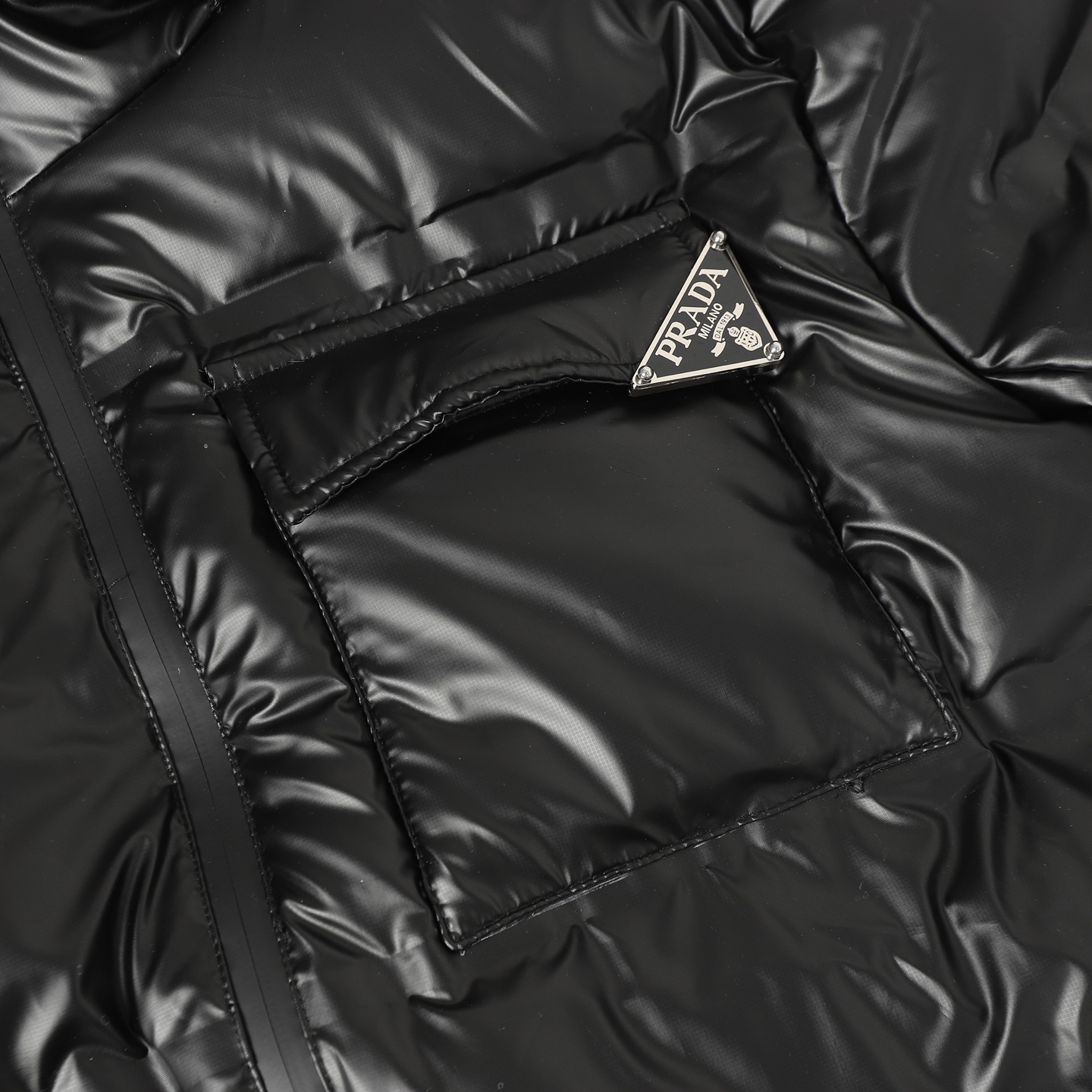 Prada Couple Down Jacket Black Hooded