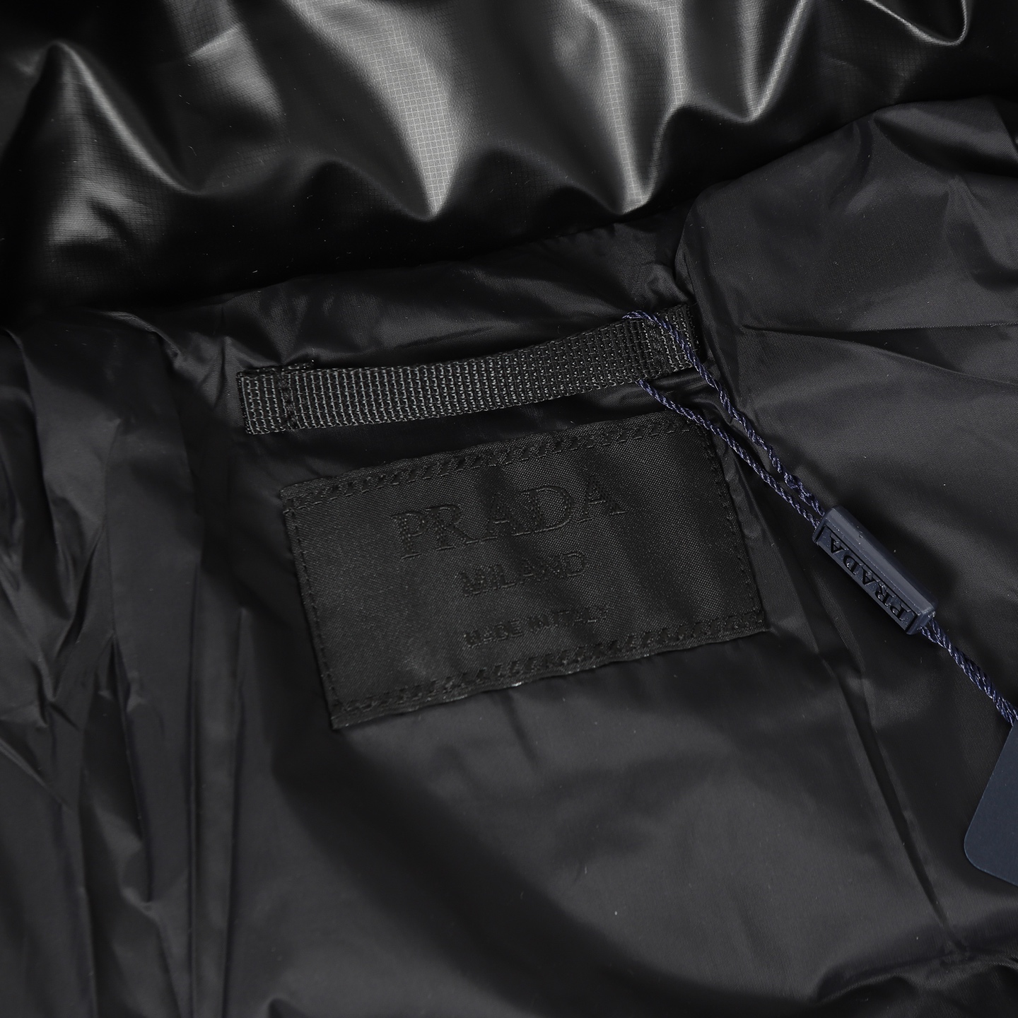 Prada Couple Down Jacket Black Hooded