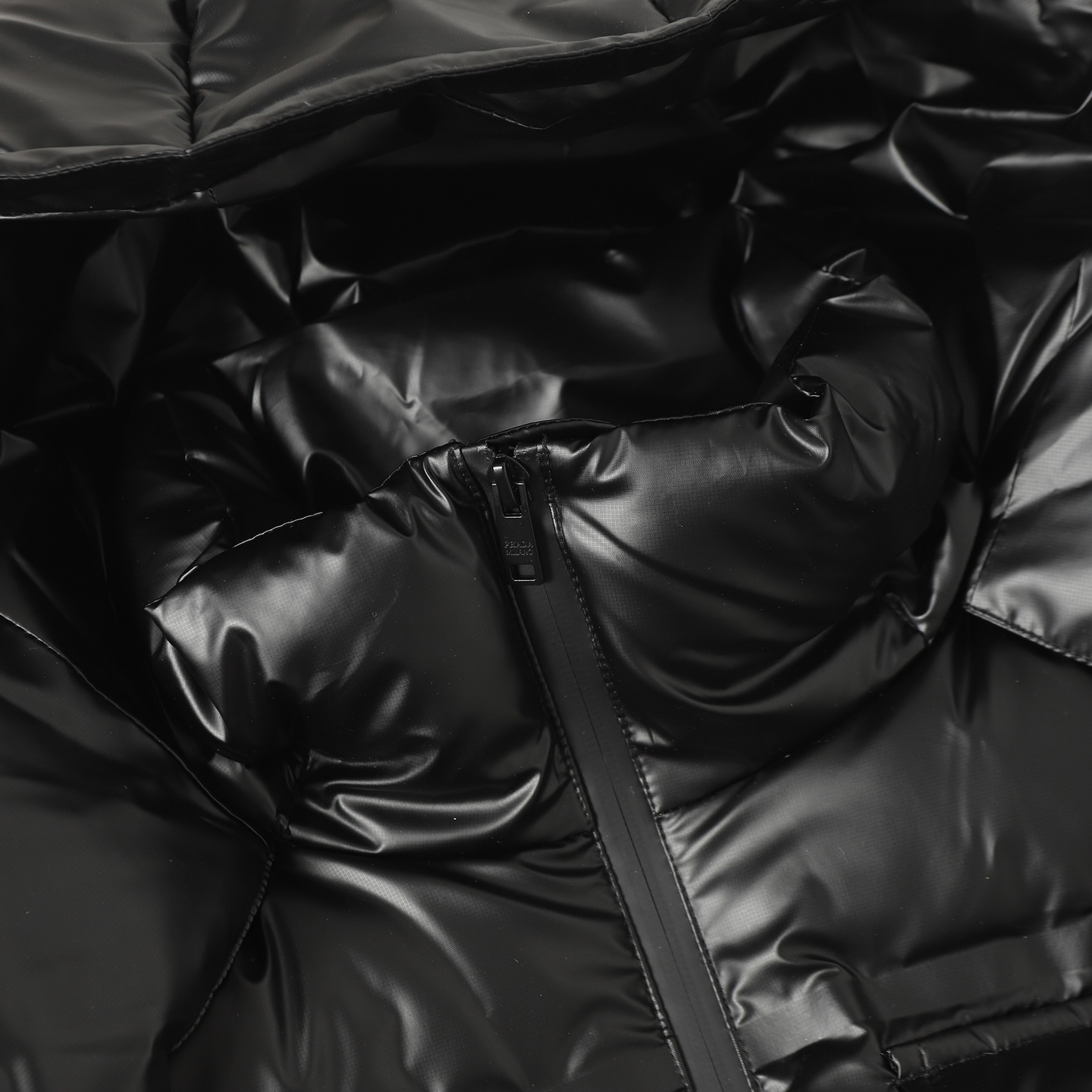 Prada Couple Down Jacket Black Hooded