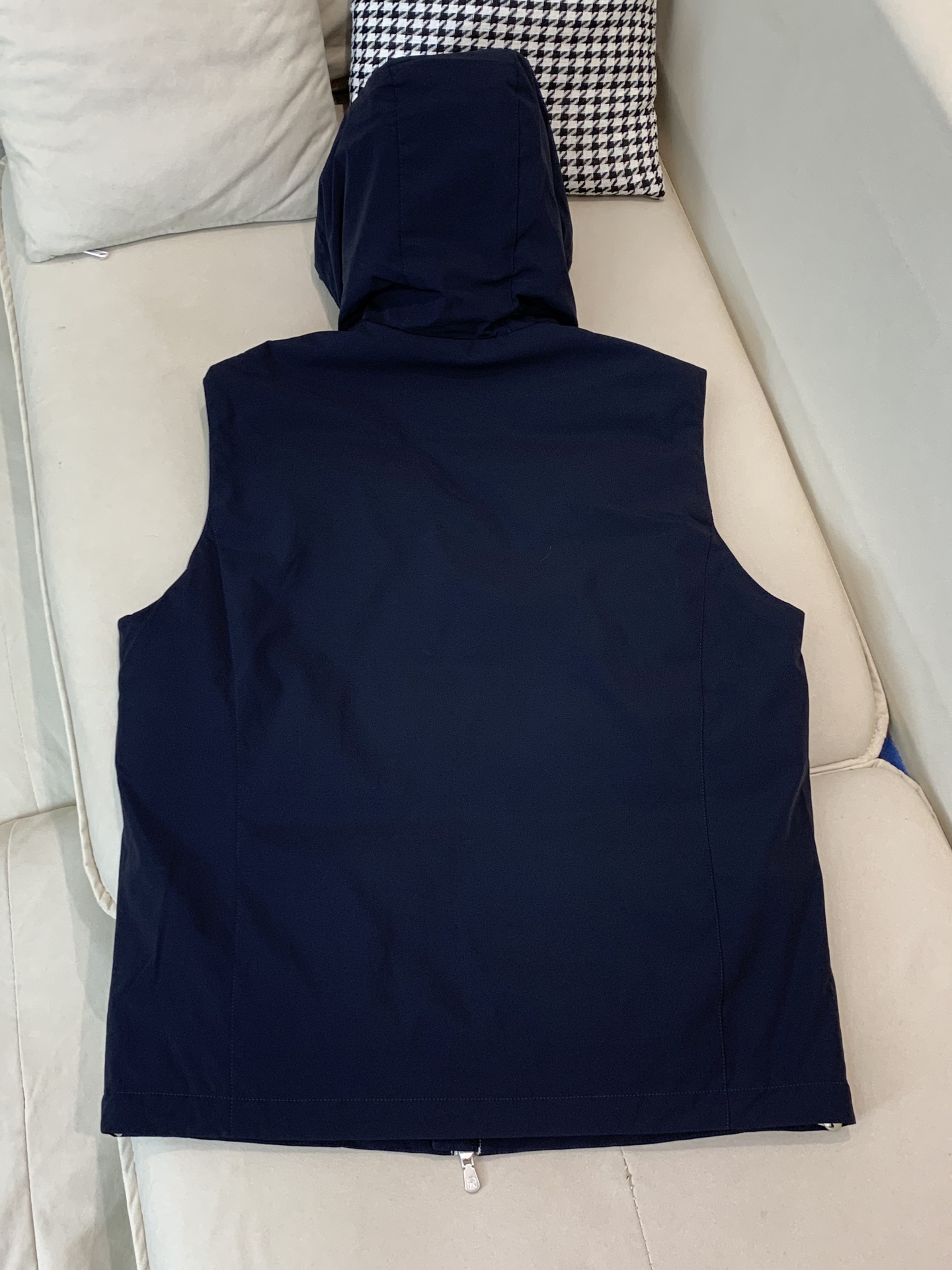 Brunello Cucinelli Down Vest Blue Hooded L