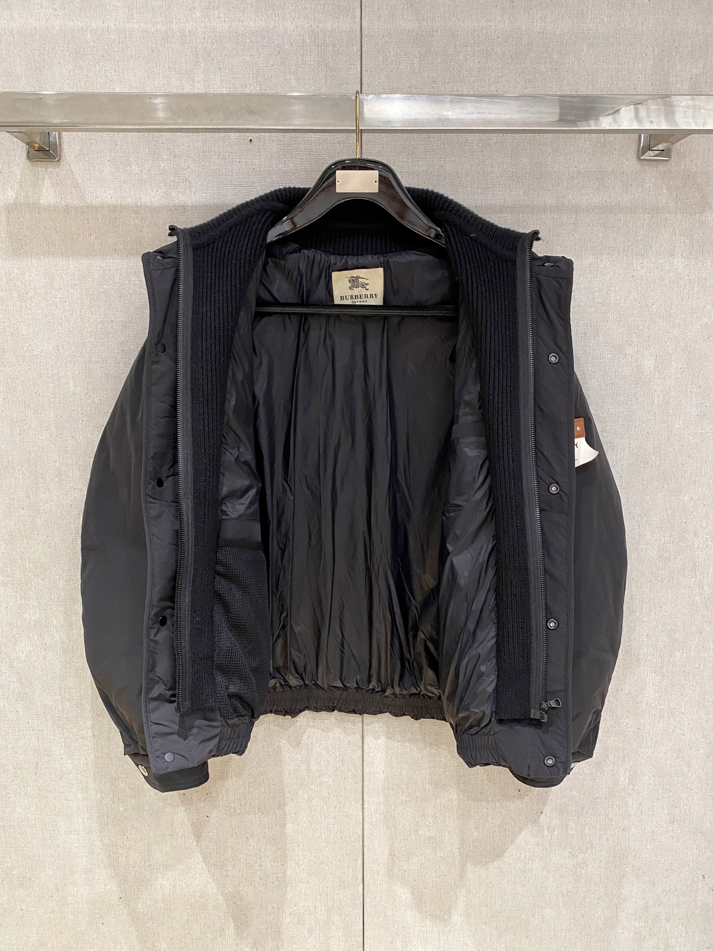 Burberry Down Jacket Knitted Black S-m-xxxl