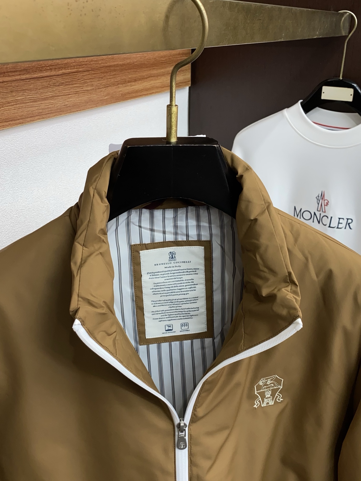Brunello Cucinelli Couple Down Jacket White Duck Down M-xl