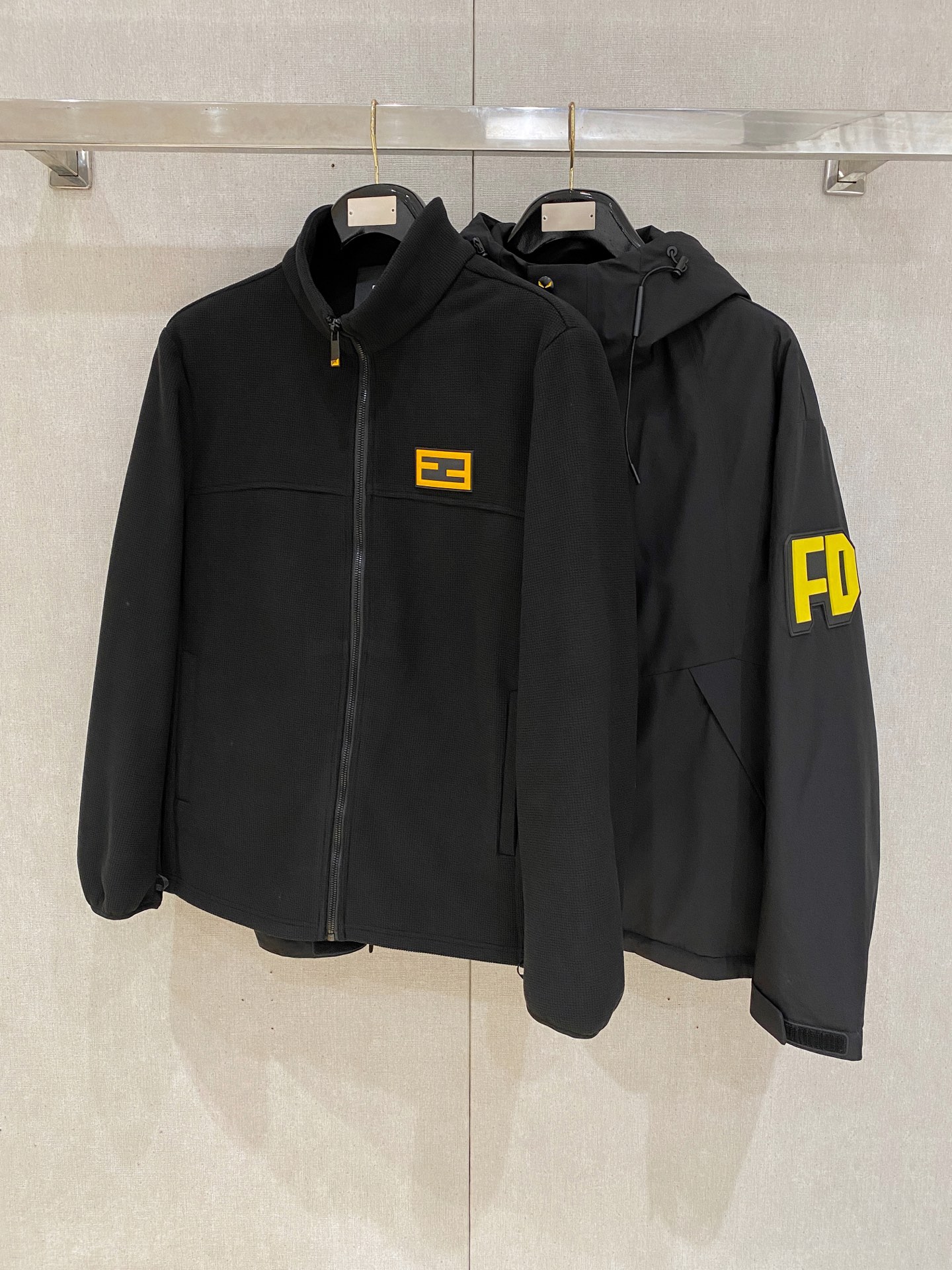 Fendi Down Jacket Knitted Black S-m-xxxl