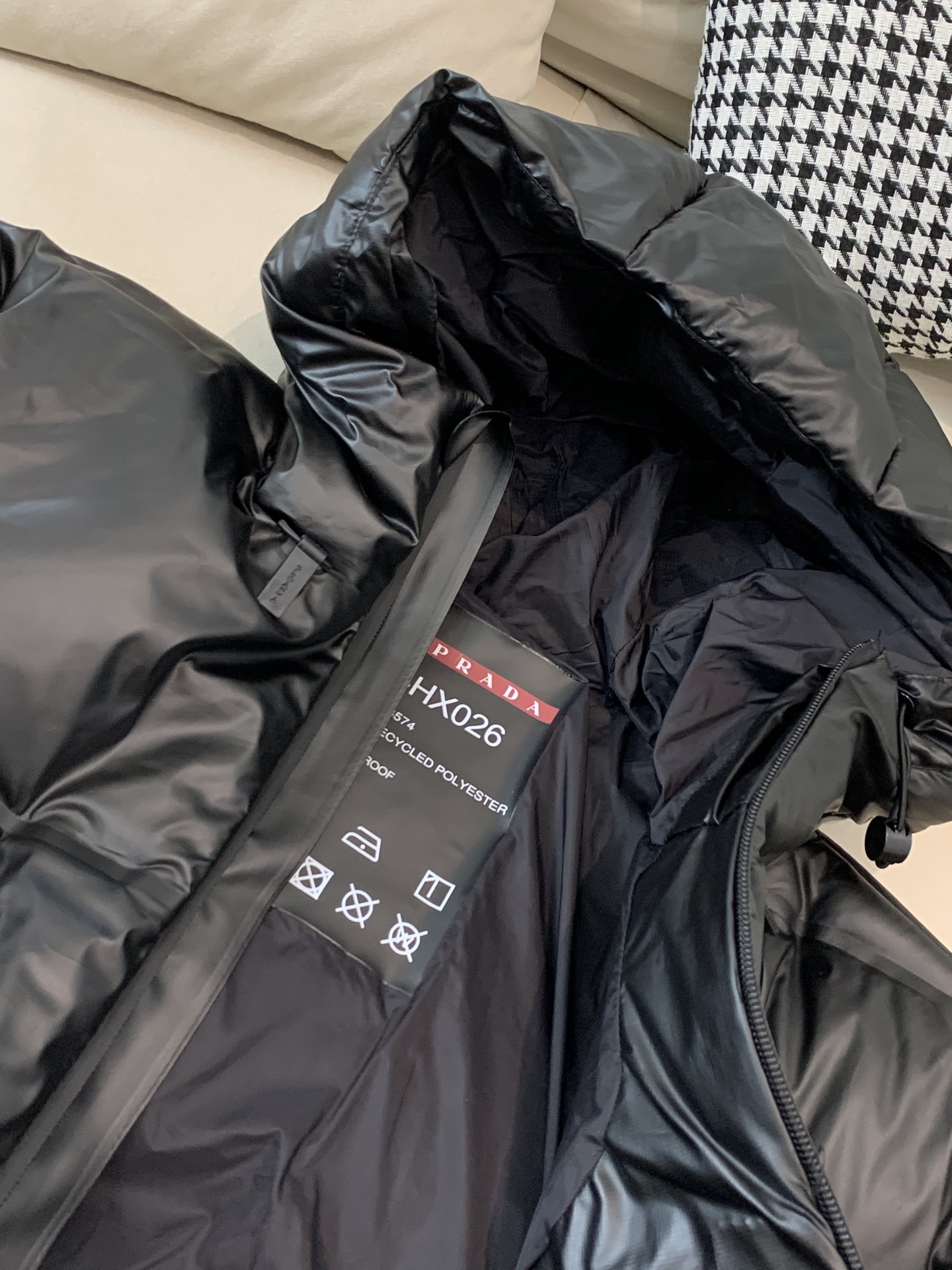 Prada Down Jacket Goose Down Black