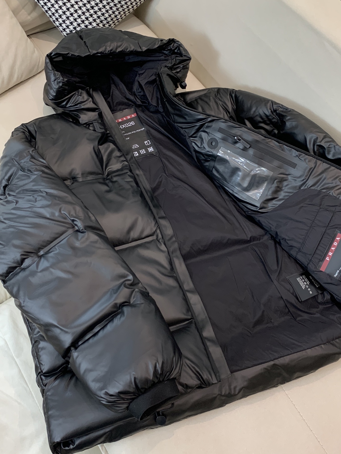 Prada Down Jacket Goose Down Black