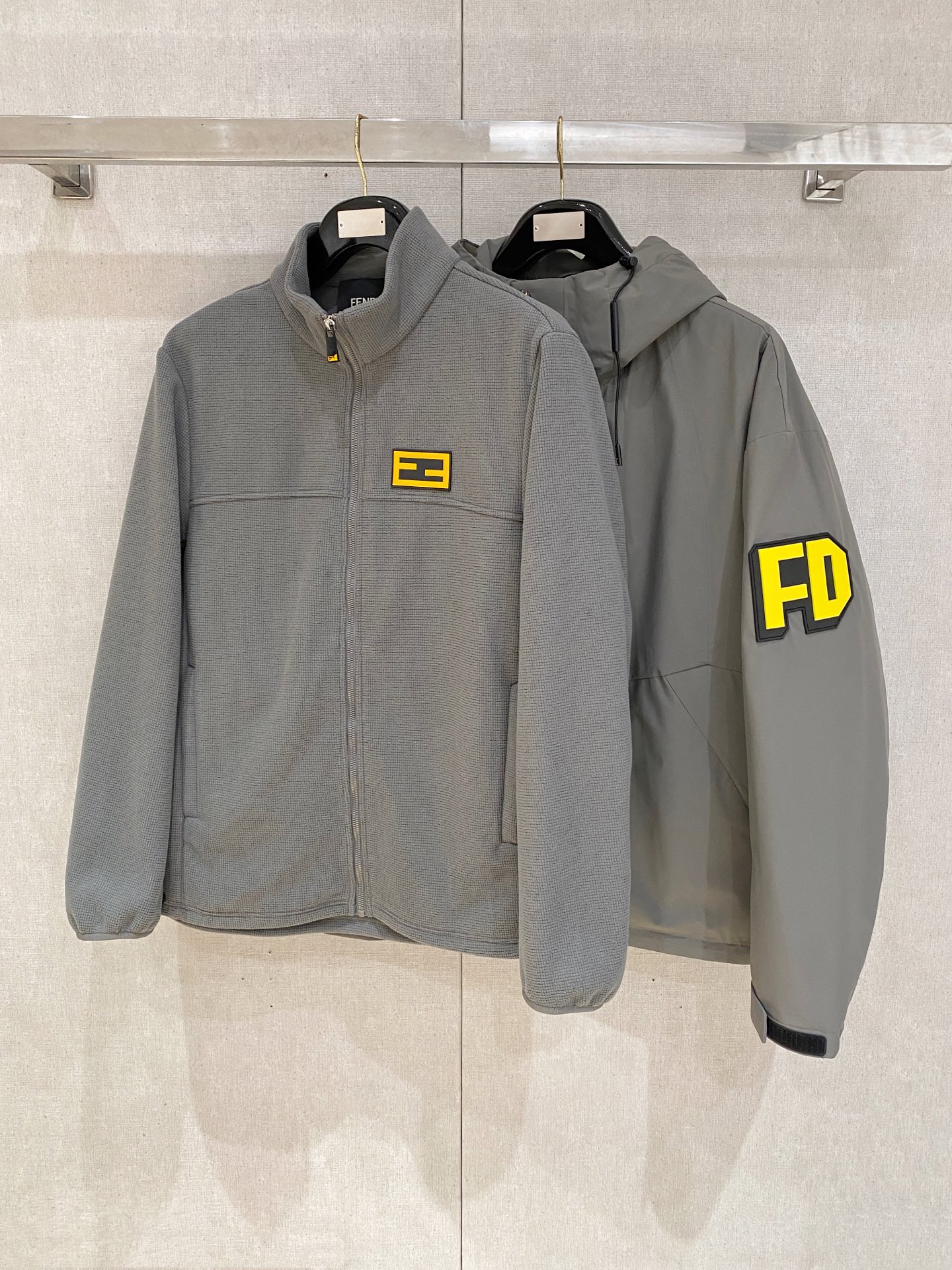 Fendi Down Jacket Knitted Black S-m-xxxl