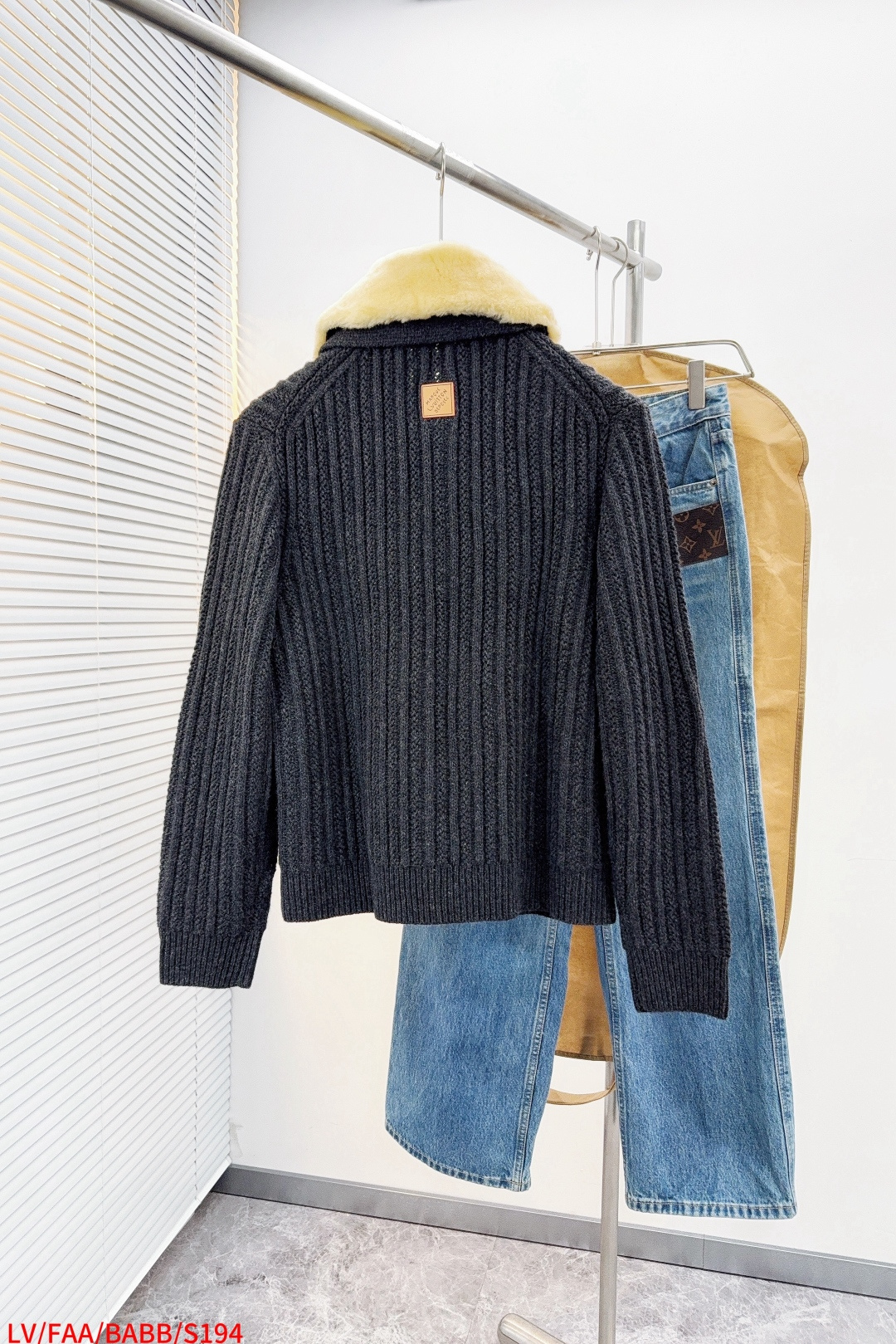 Louis Vuitton Couple Basic Clothing Wool Black Couple Style S-l-xl