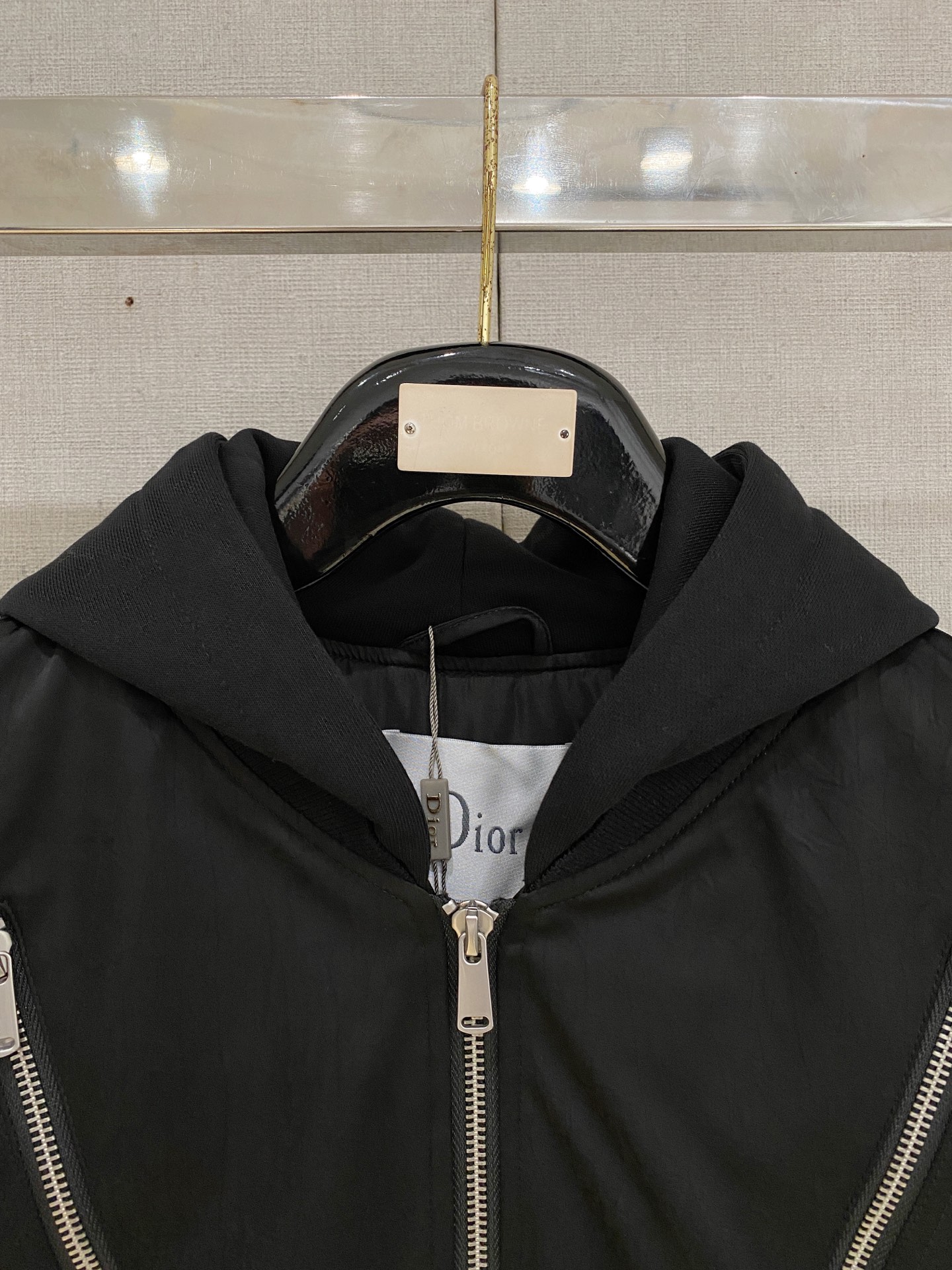 Dior Down Jacket Goose Down Black Hooded S-m-xxxl