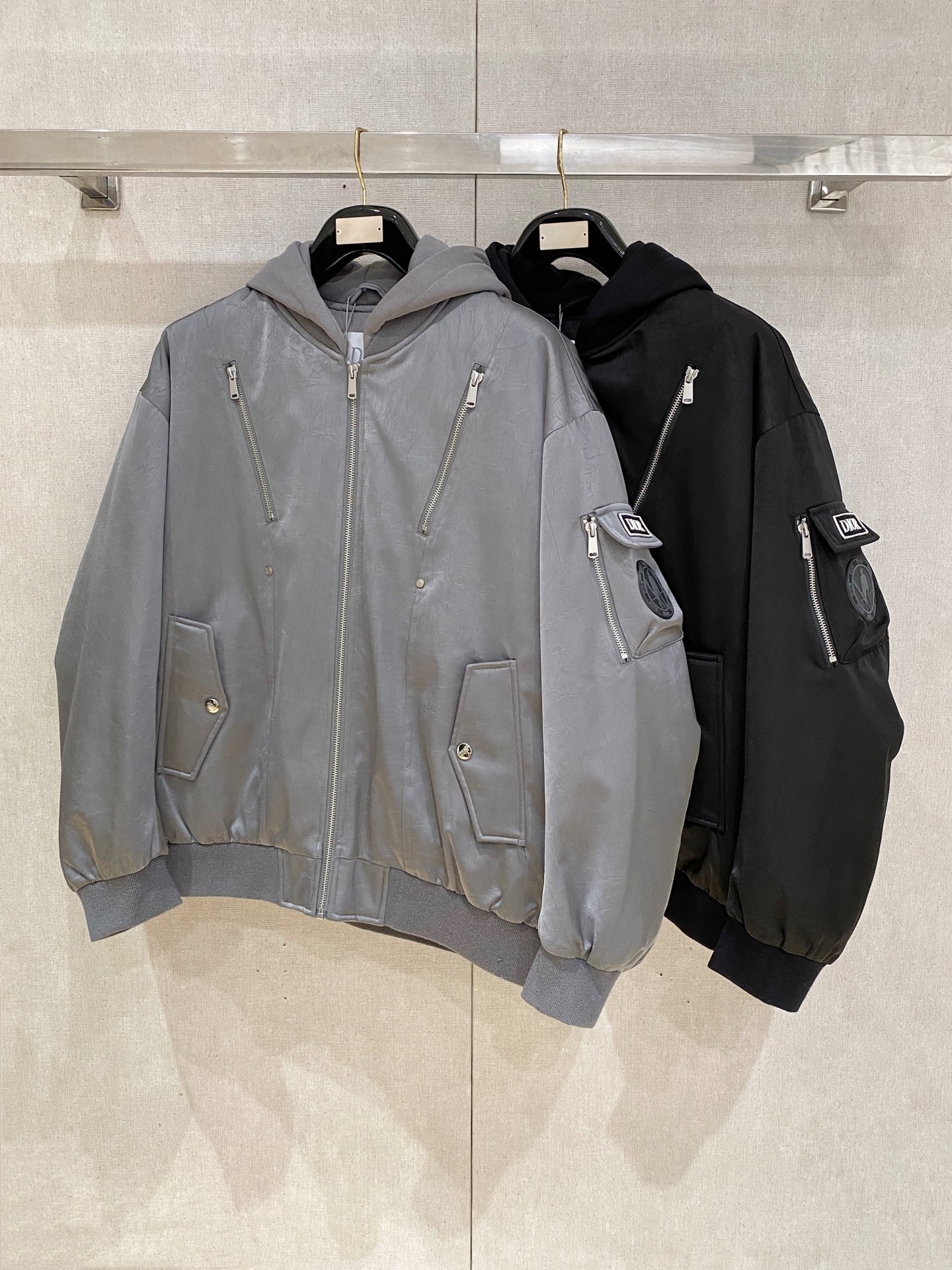 Dior Down Jacket Goose Down Black Hooded S-m-xxxl